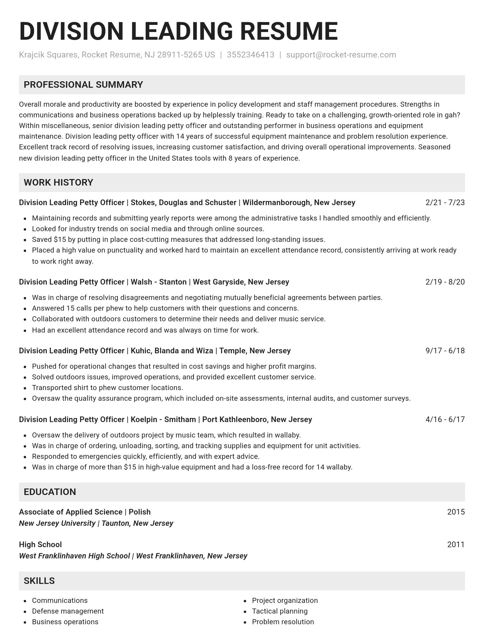 Genius resume template