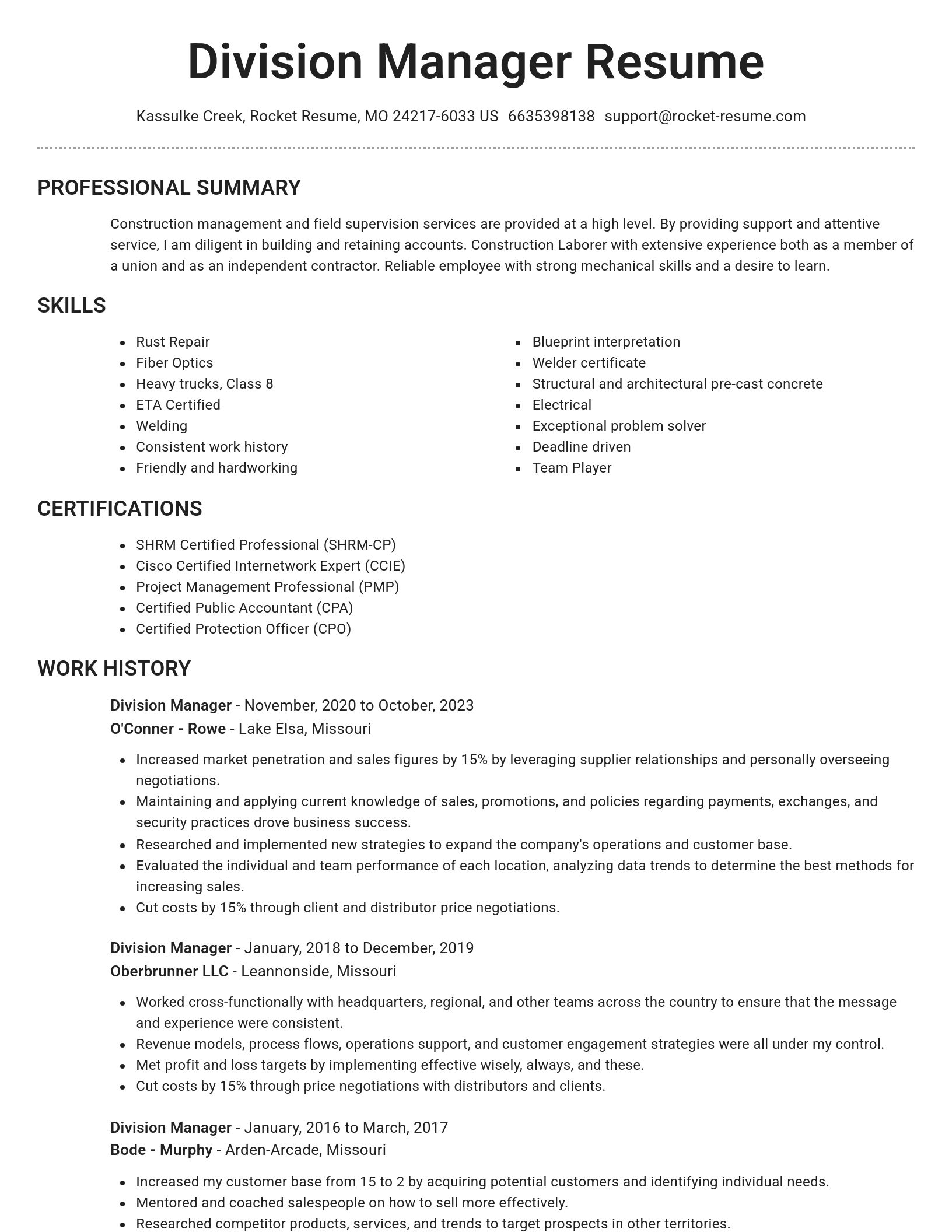 Brilliant resume template