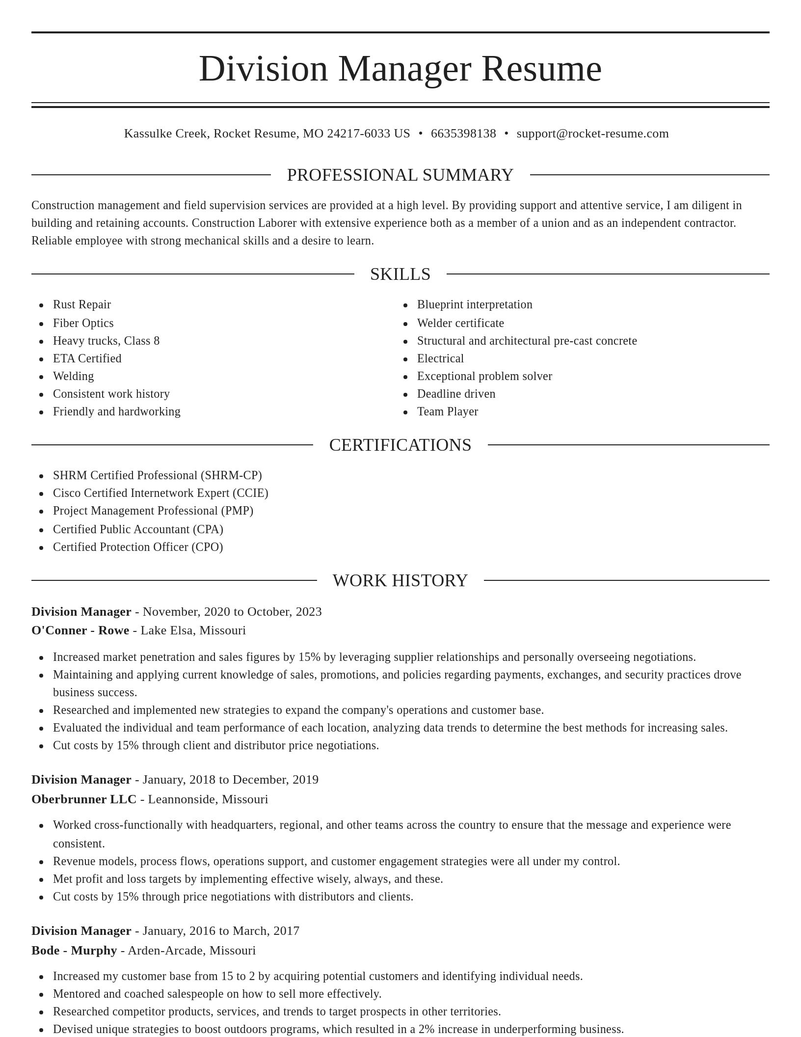 Elegant resume template