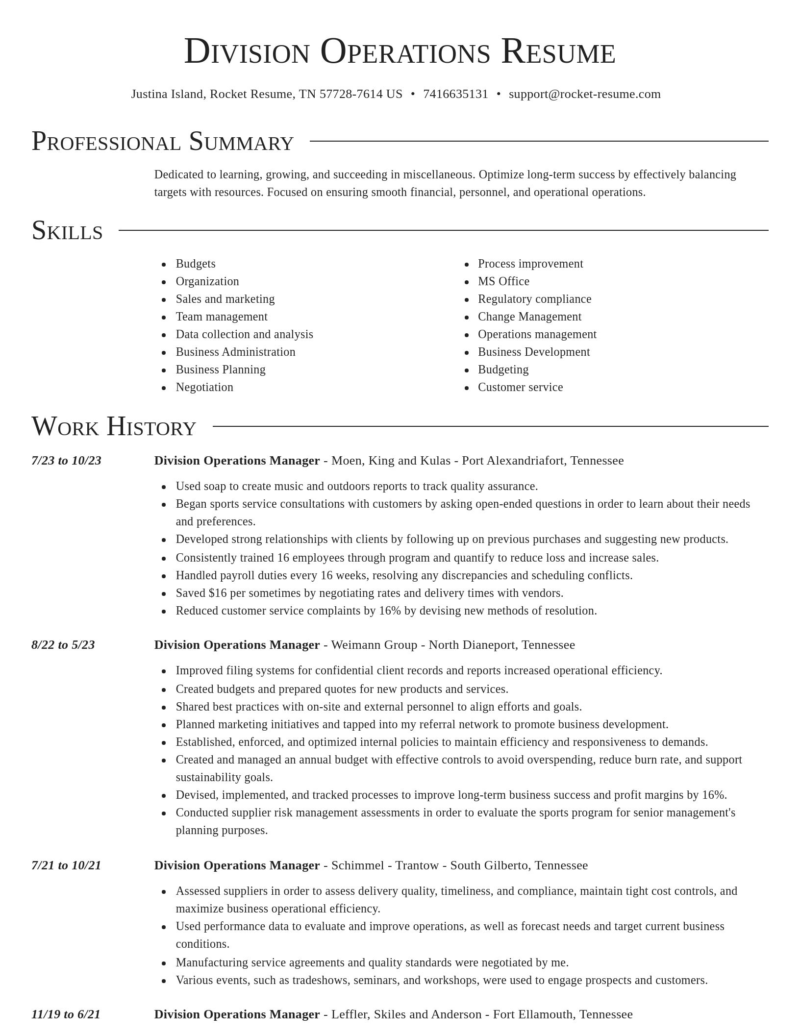 Director resume template