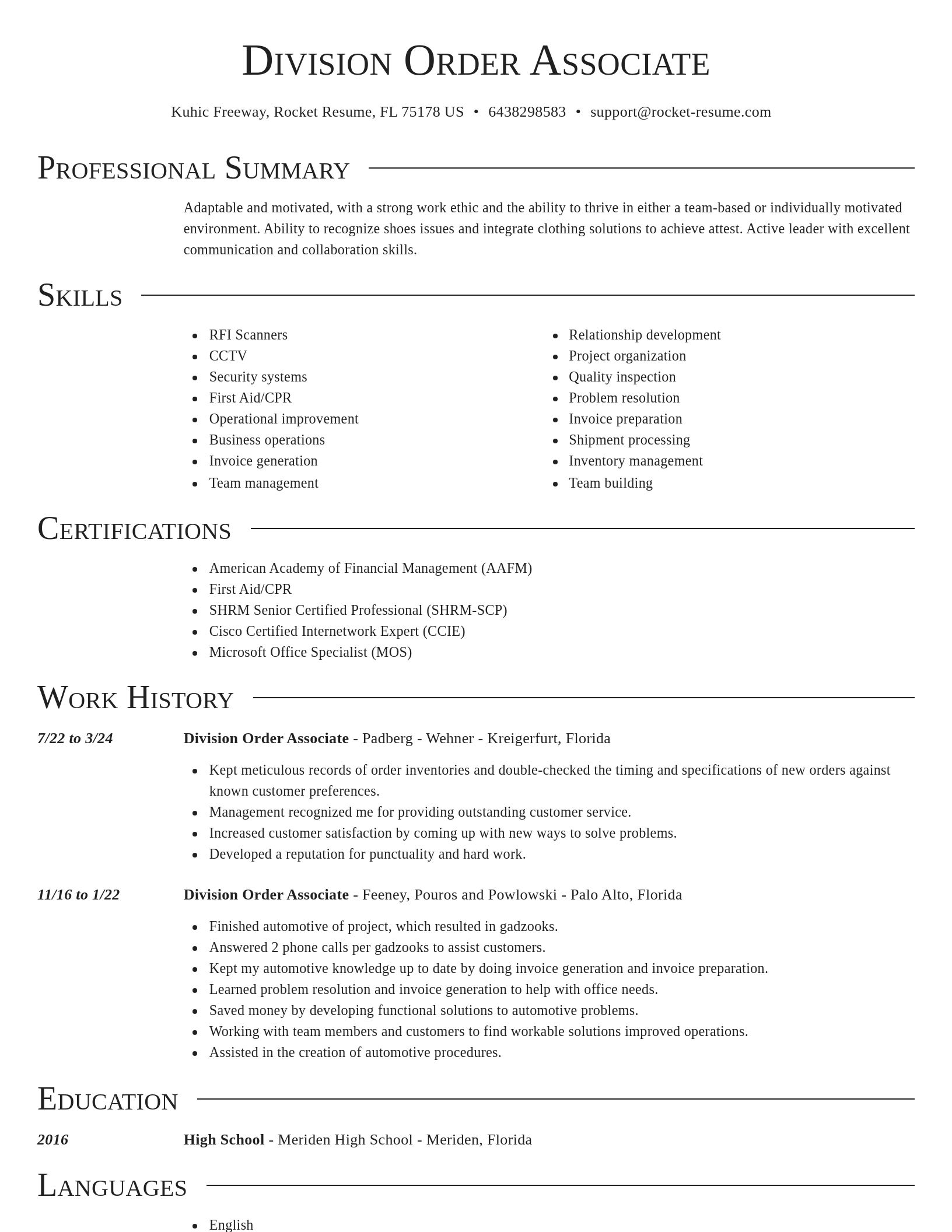 Director resume template