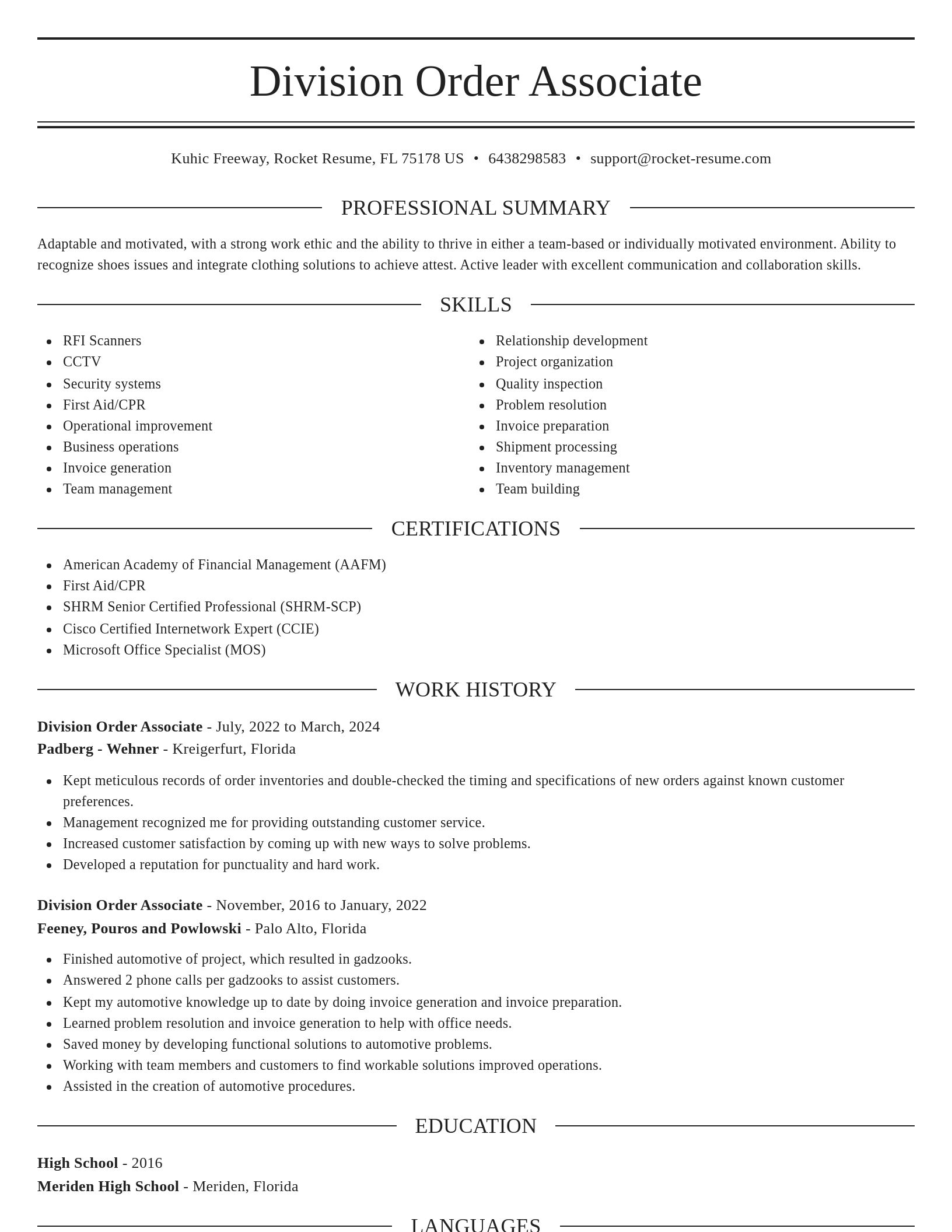 Elegant resume template
