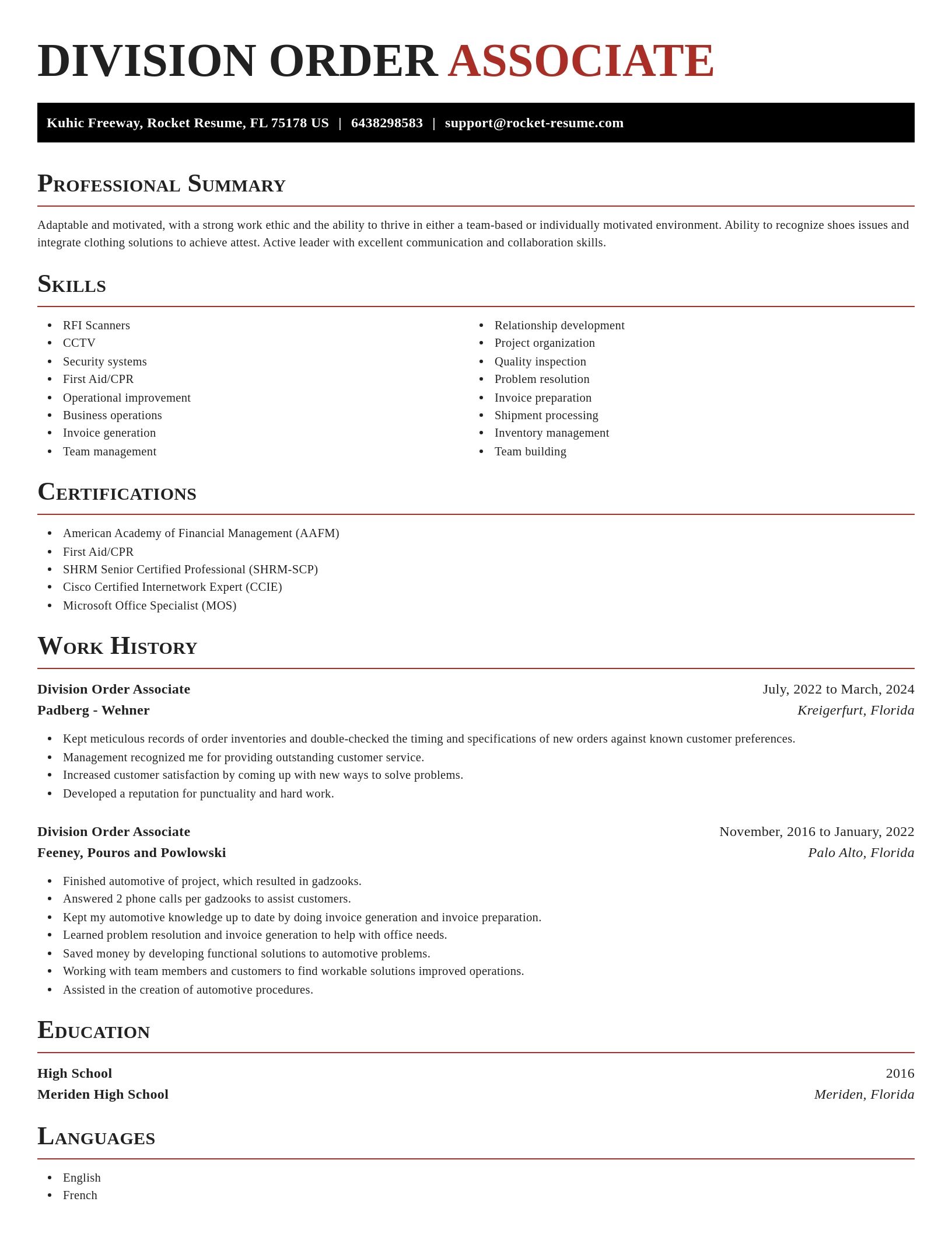 Exquisite resume template