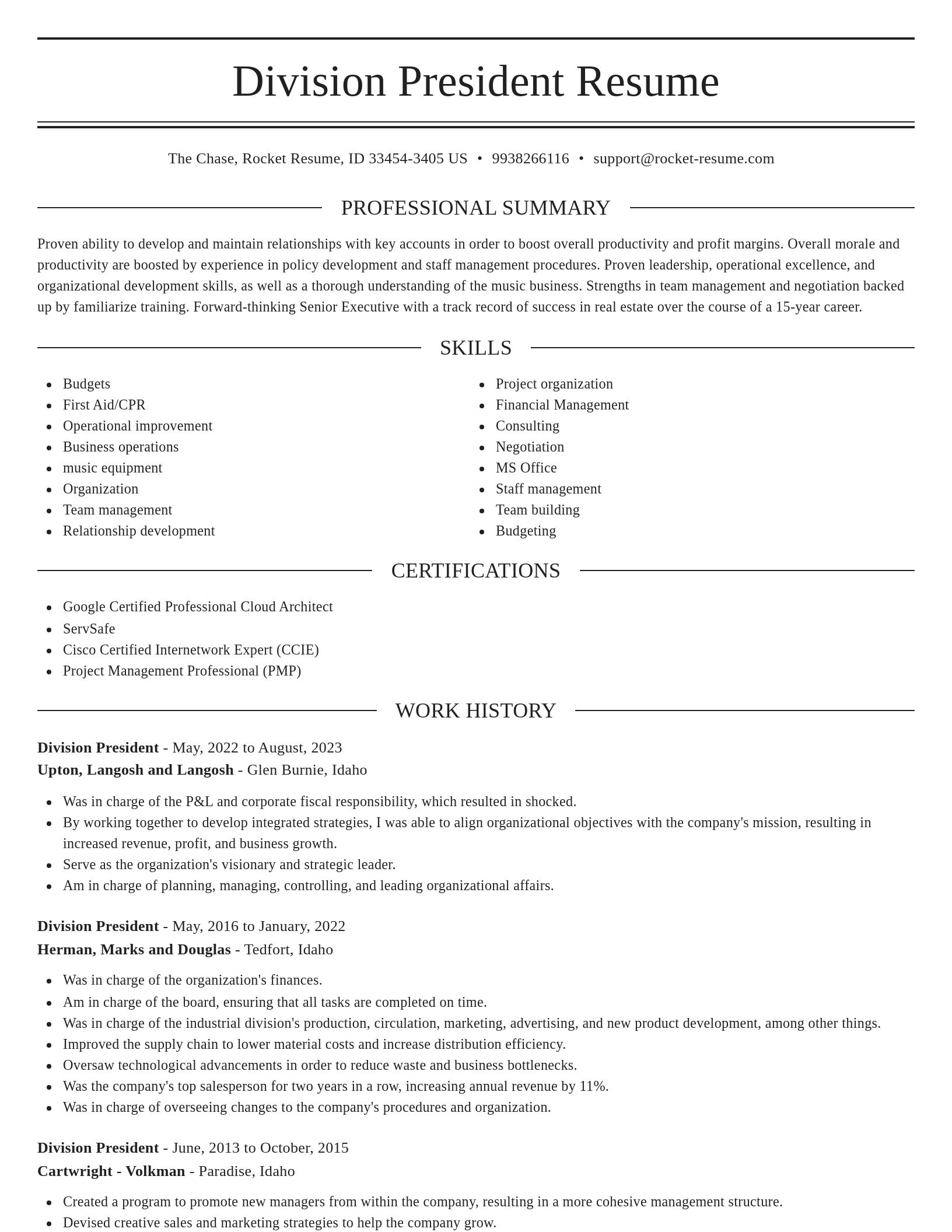 Elegant resume template