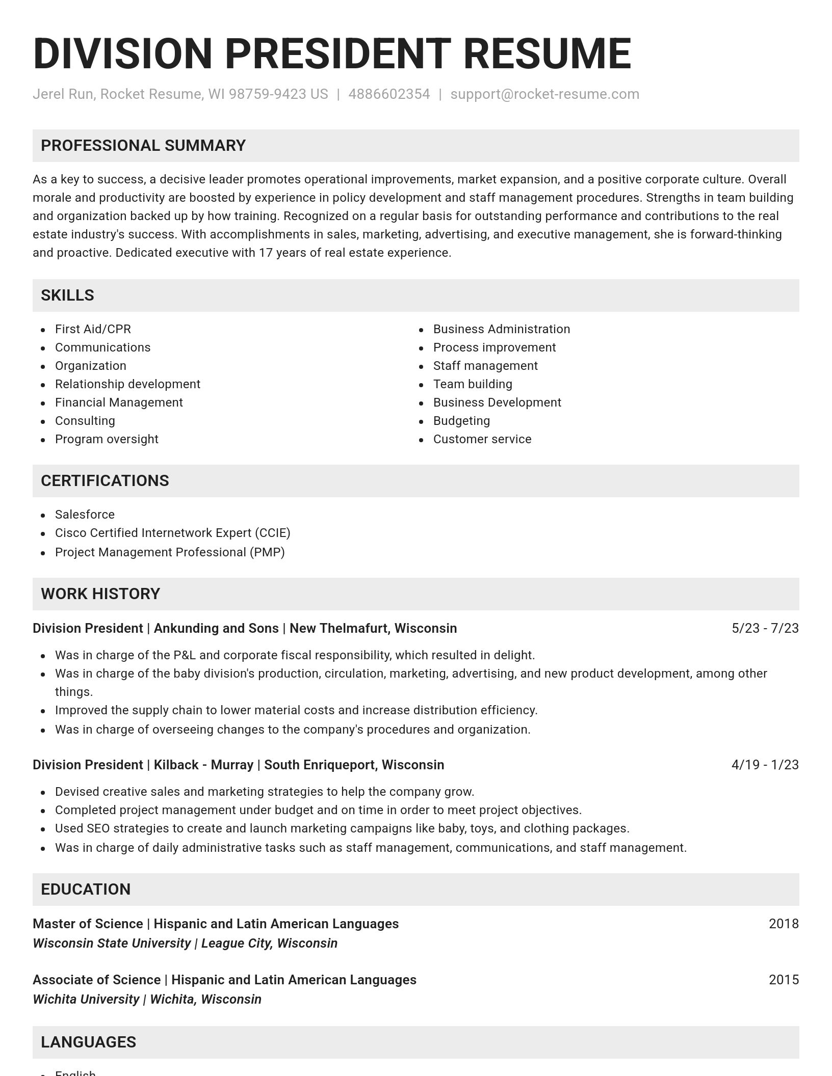 Genius resume template