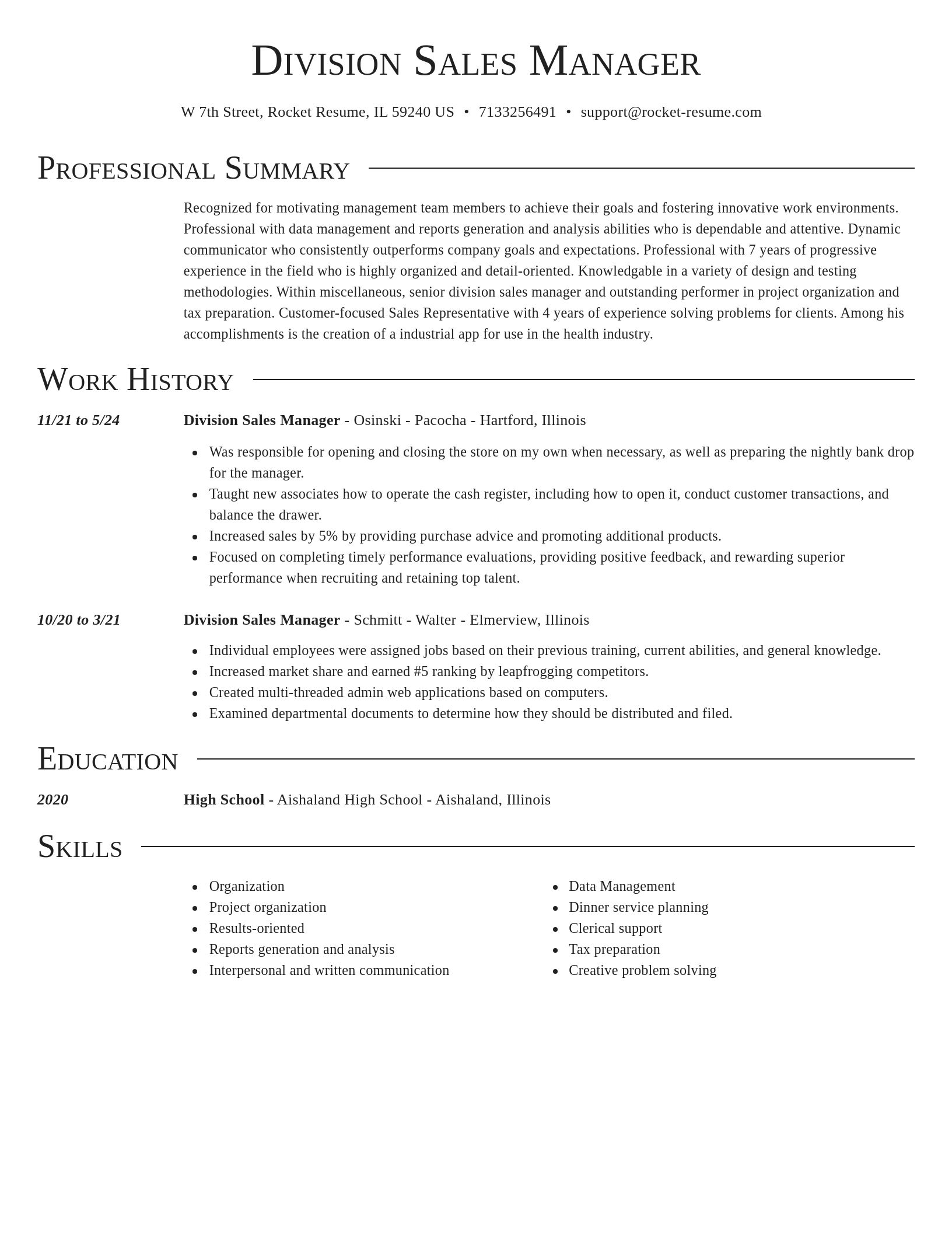 Director resume template