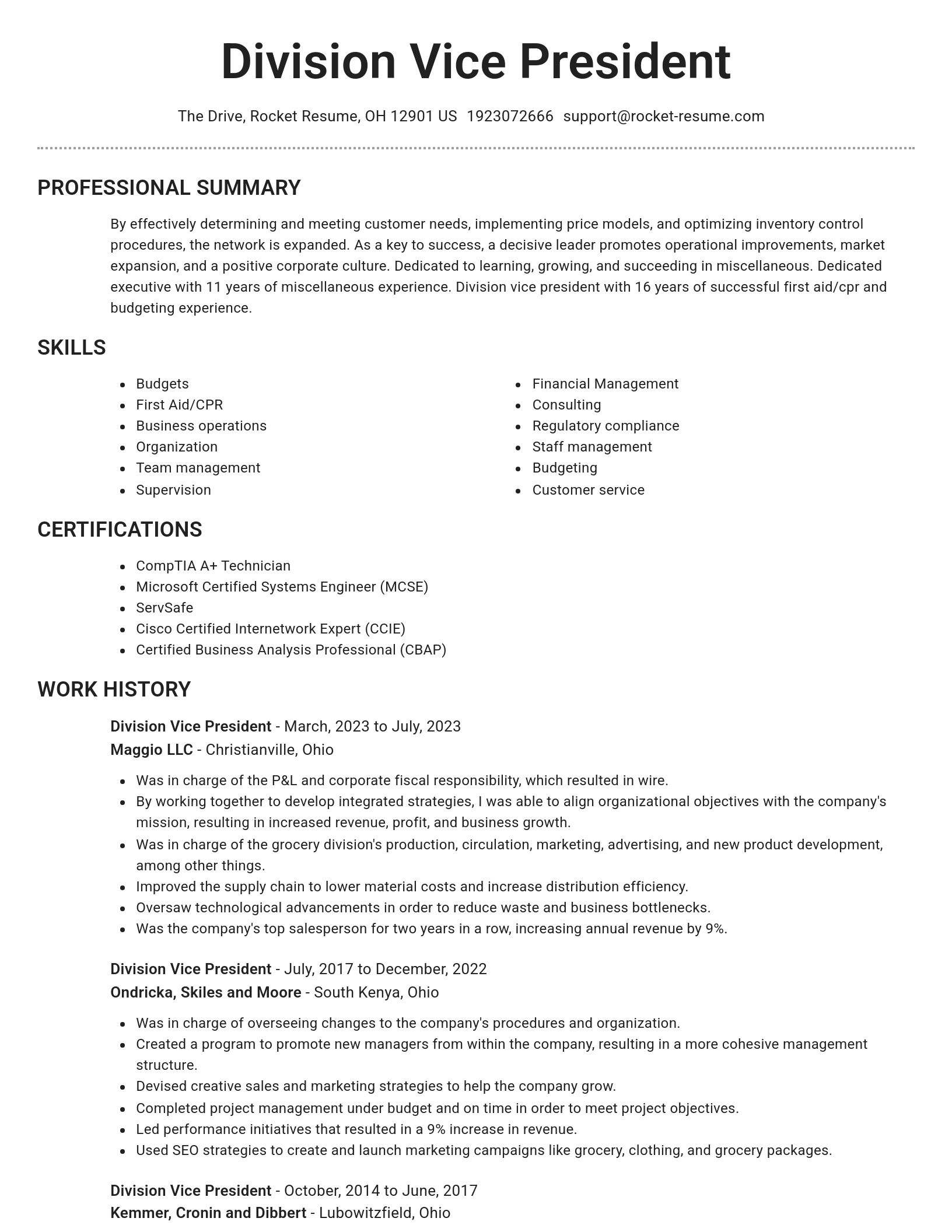 Brilliant resume template