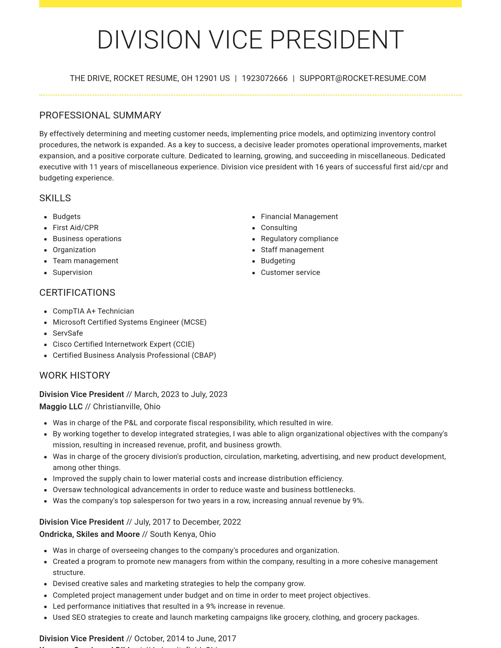 Grand resume template