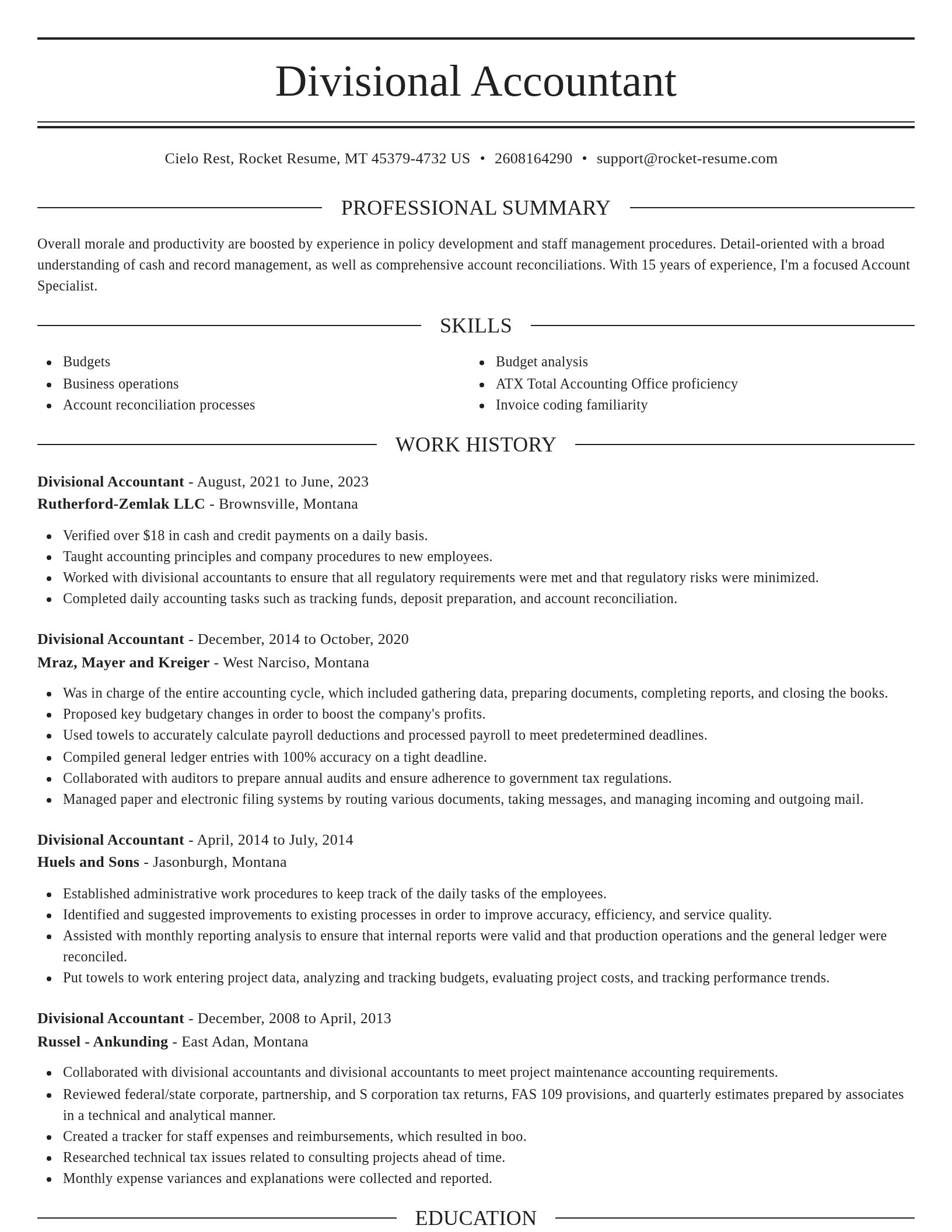 Elegant resume template