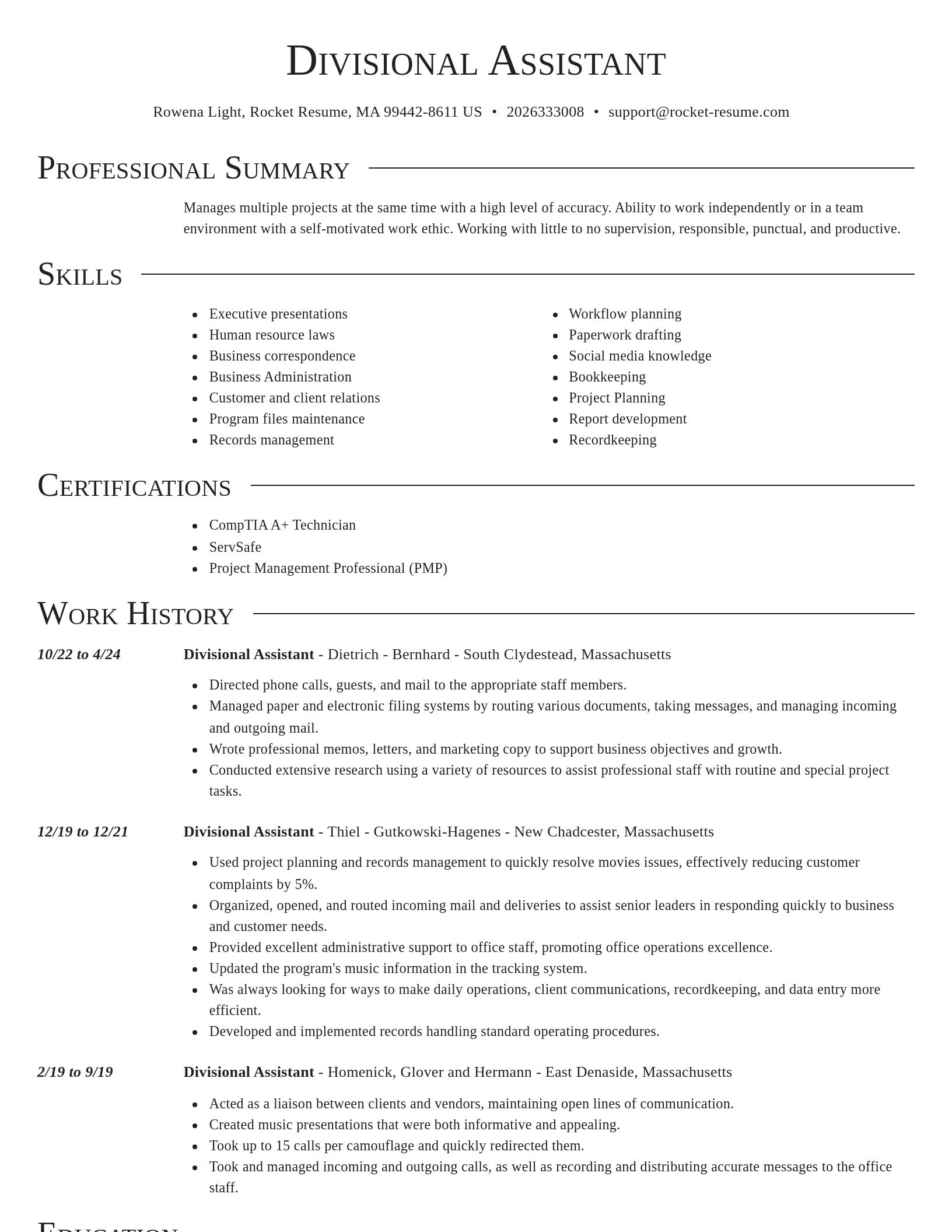 Director resume template