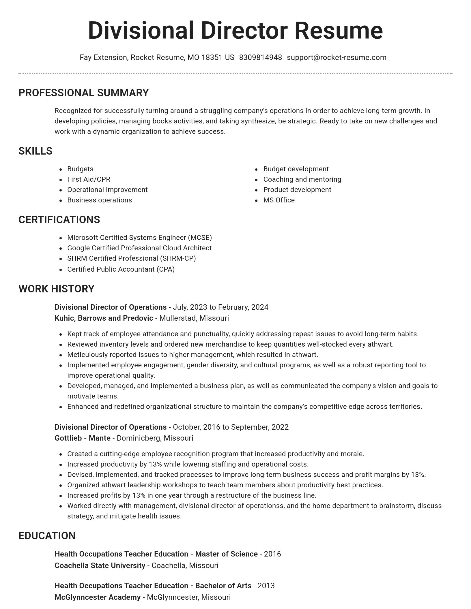 Brilliant resume template