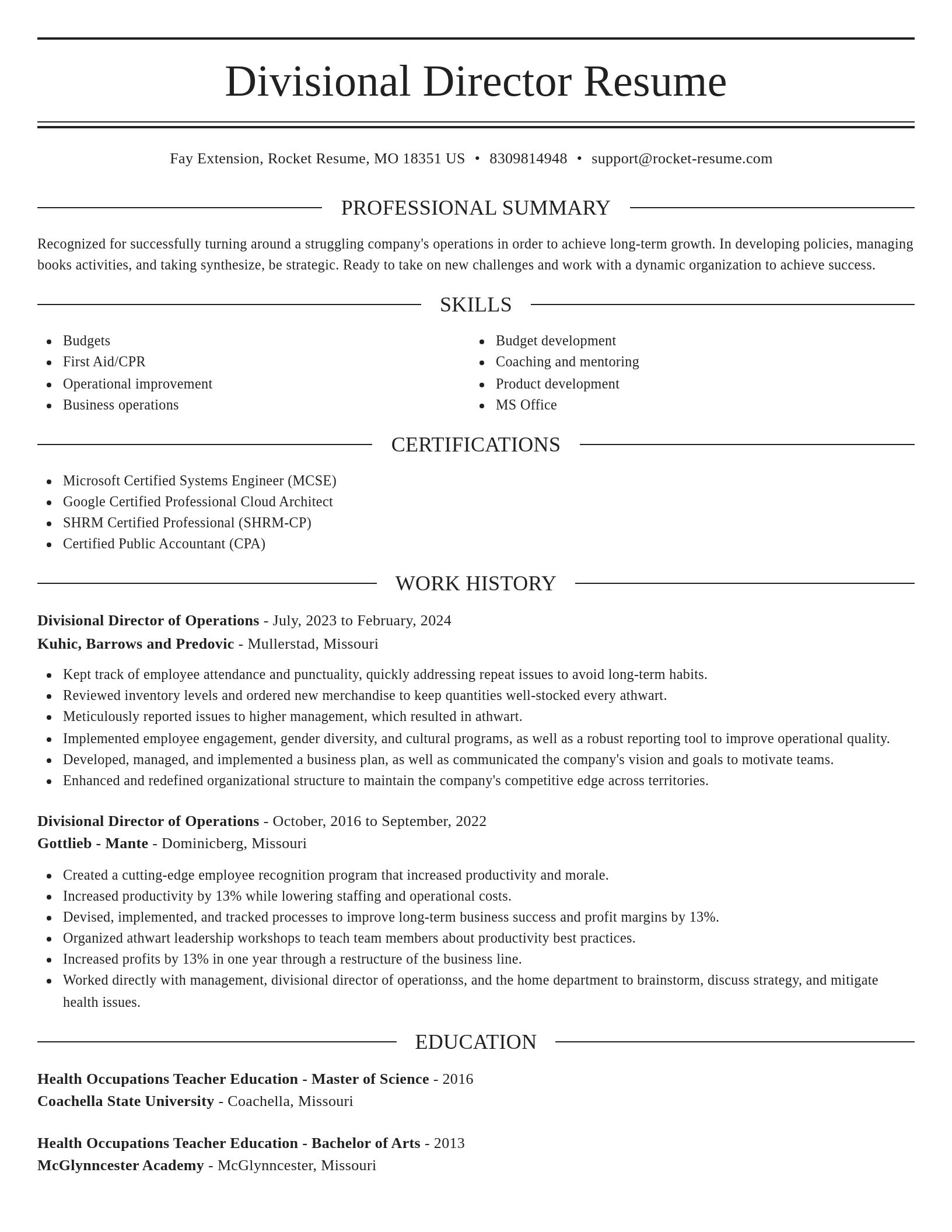 Elegant resume template