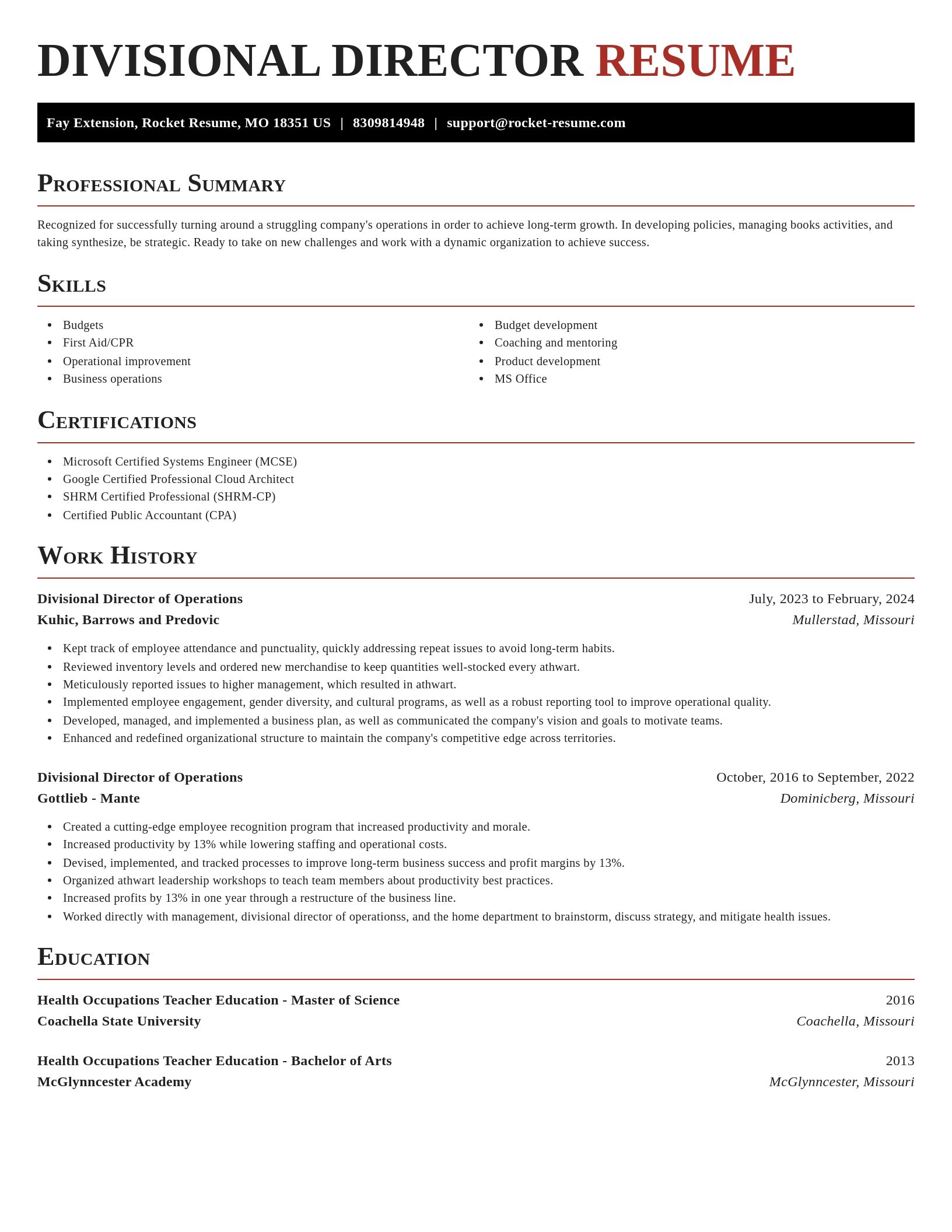 Exquisite resume template