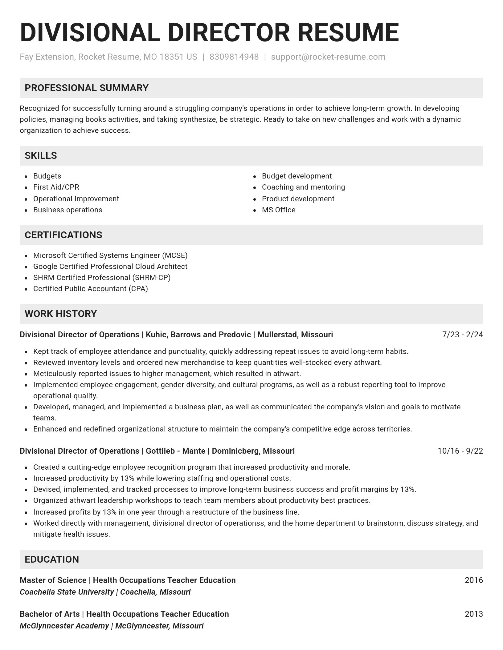 Genius resume template