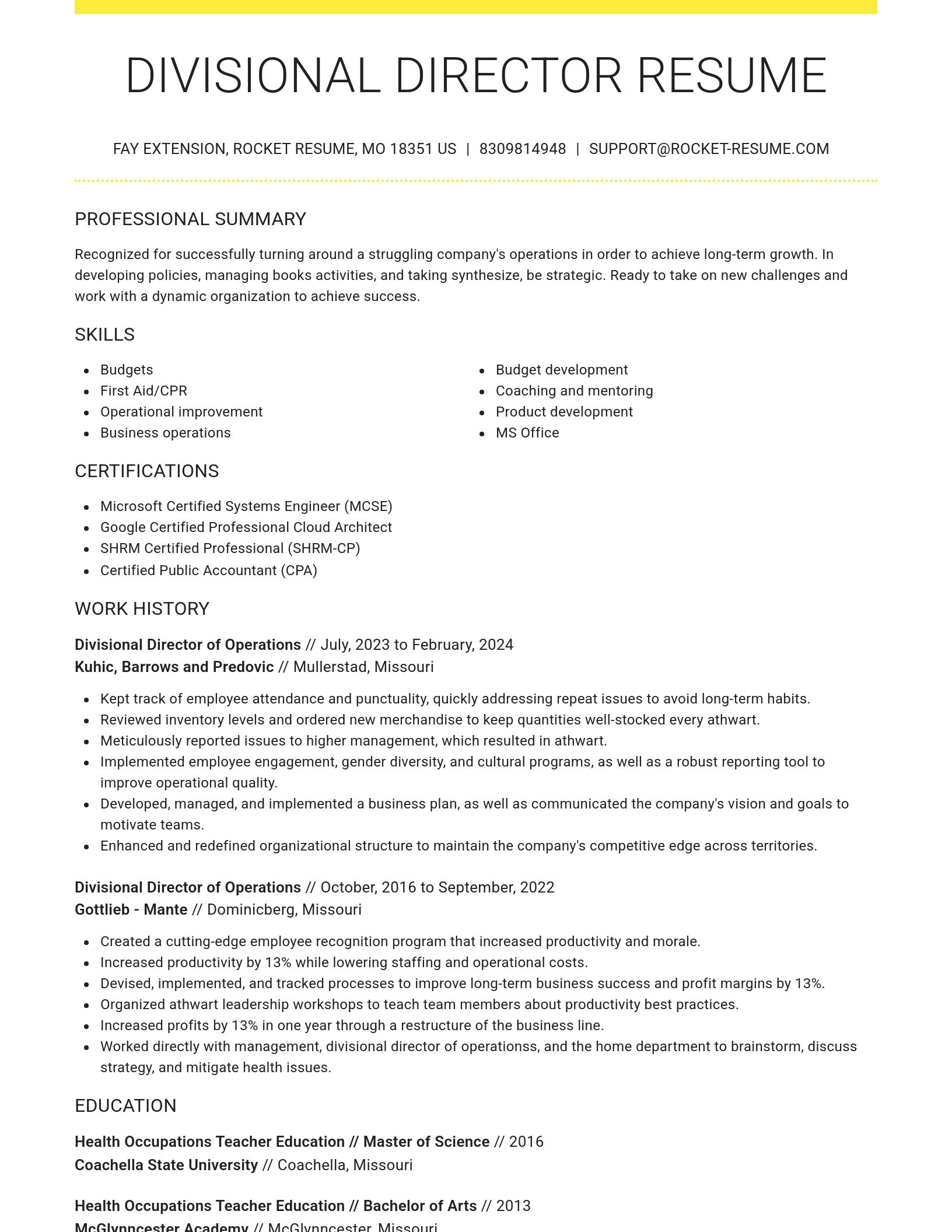 Grand resume template