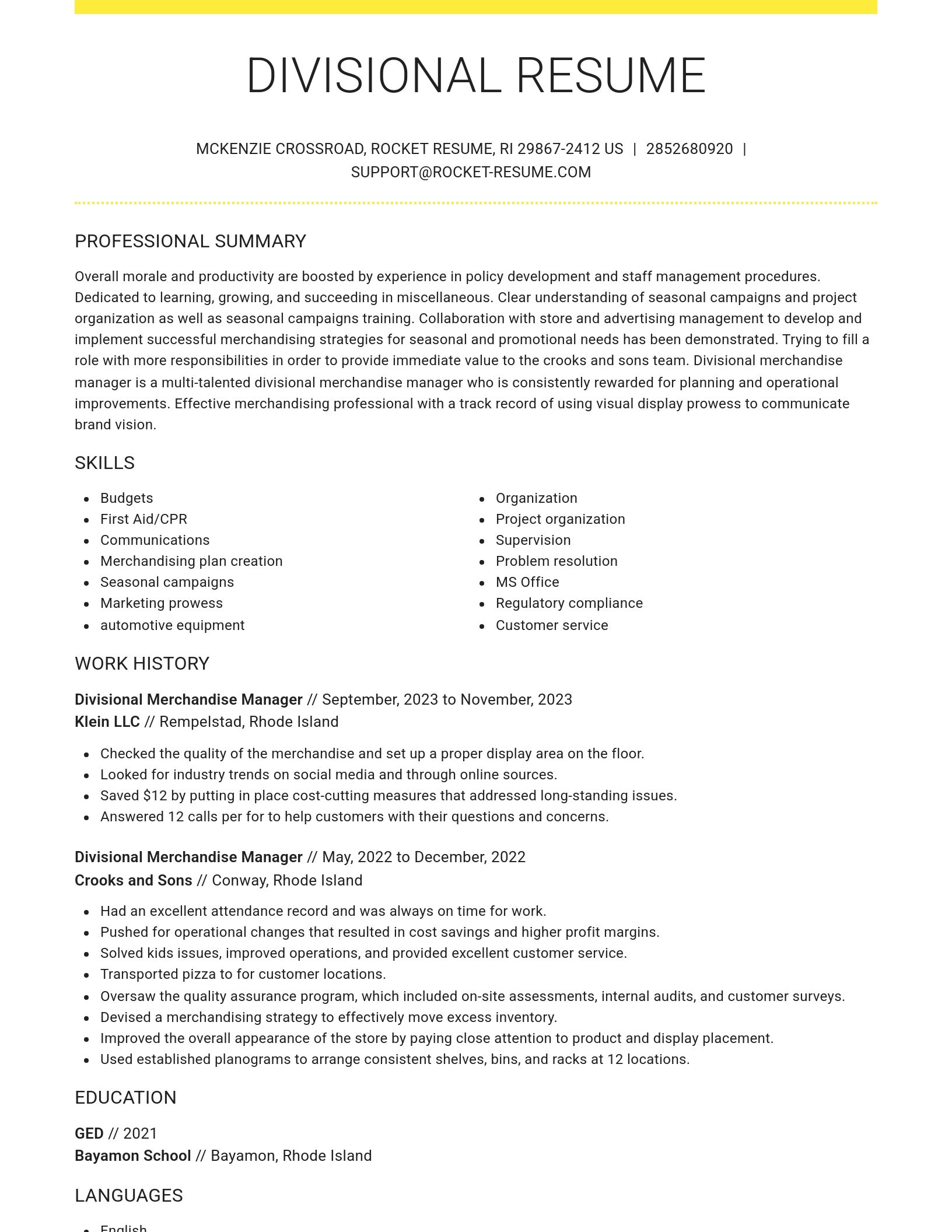 Grand resume template
