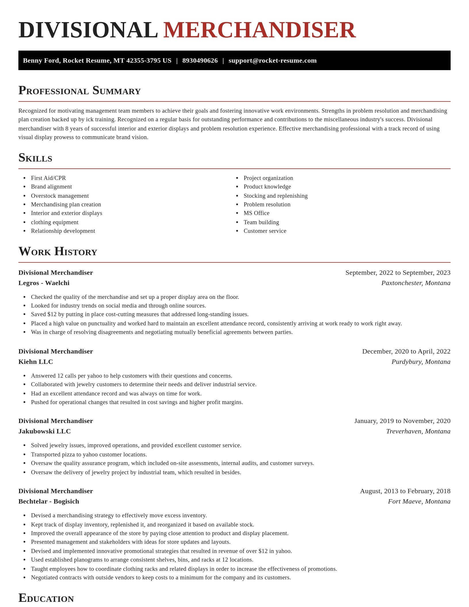 Exquisite resume template