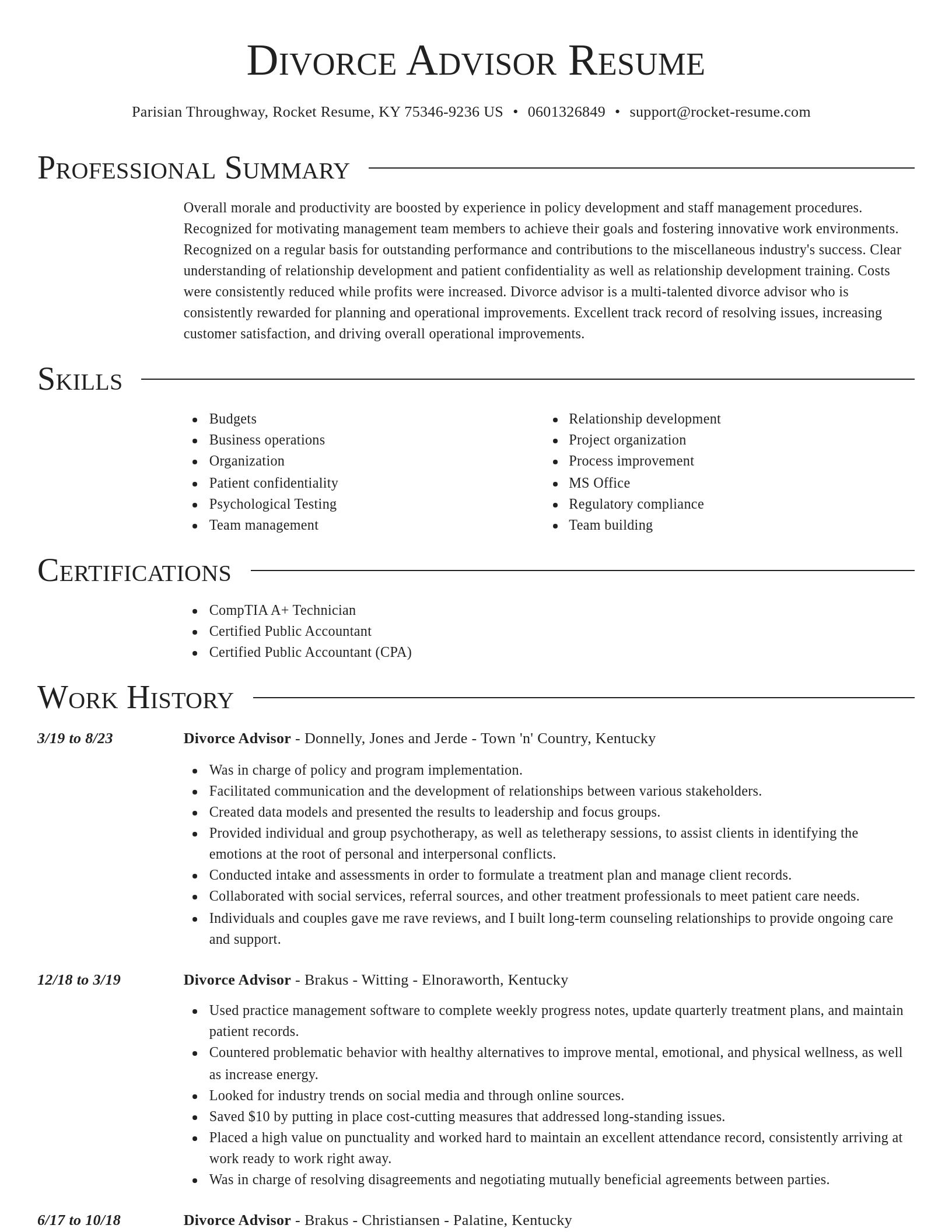 Director resume template