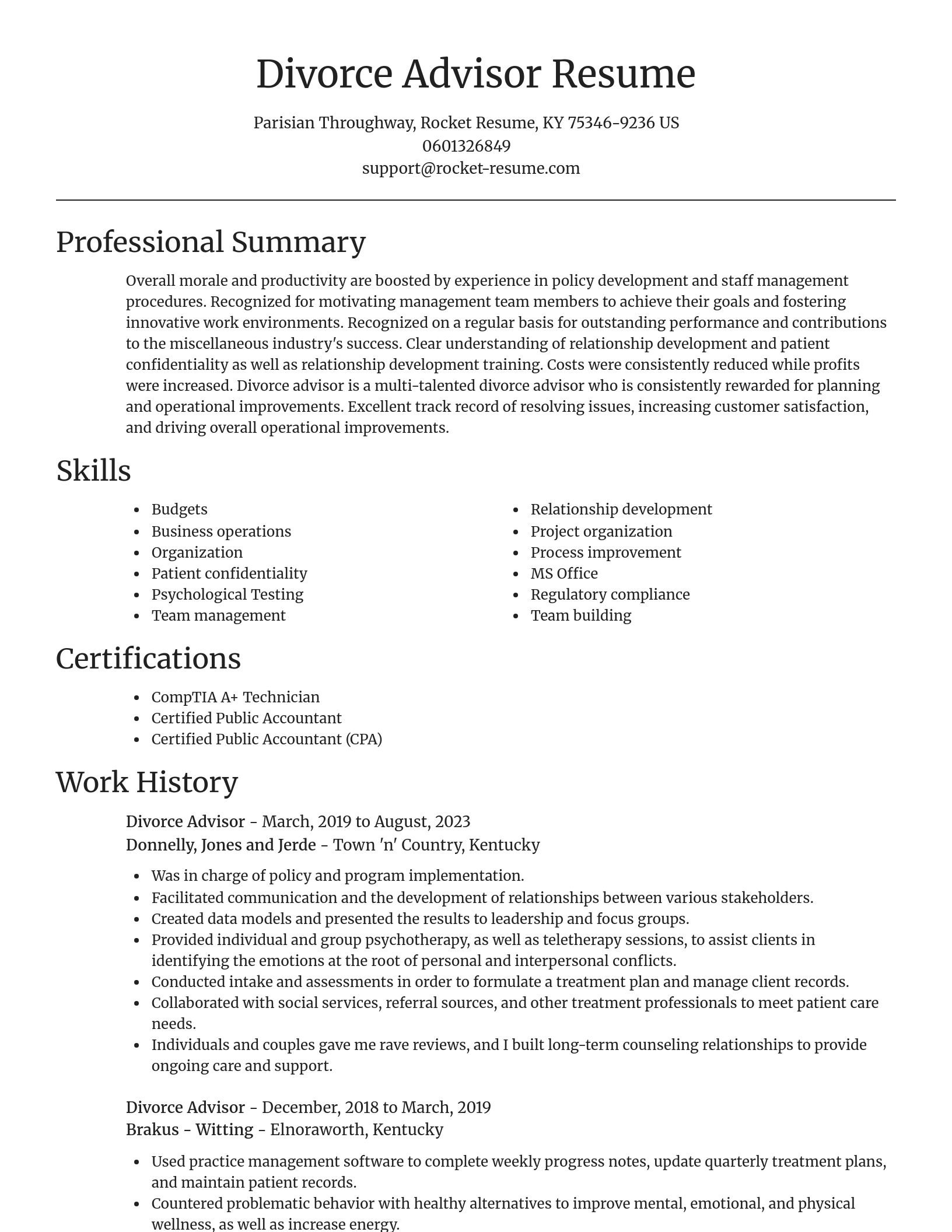 Focal Point resume template
