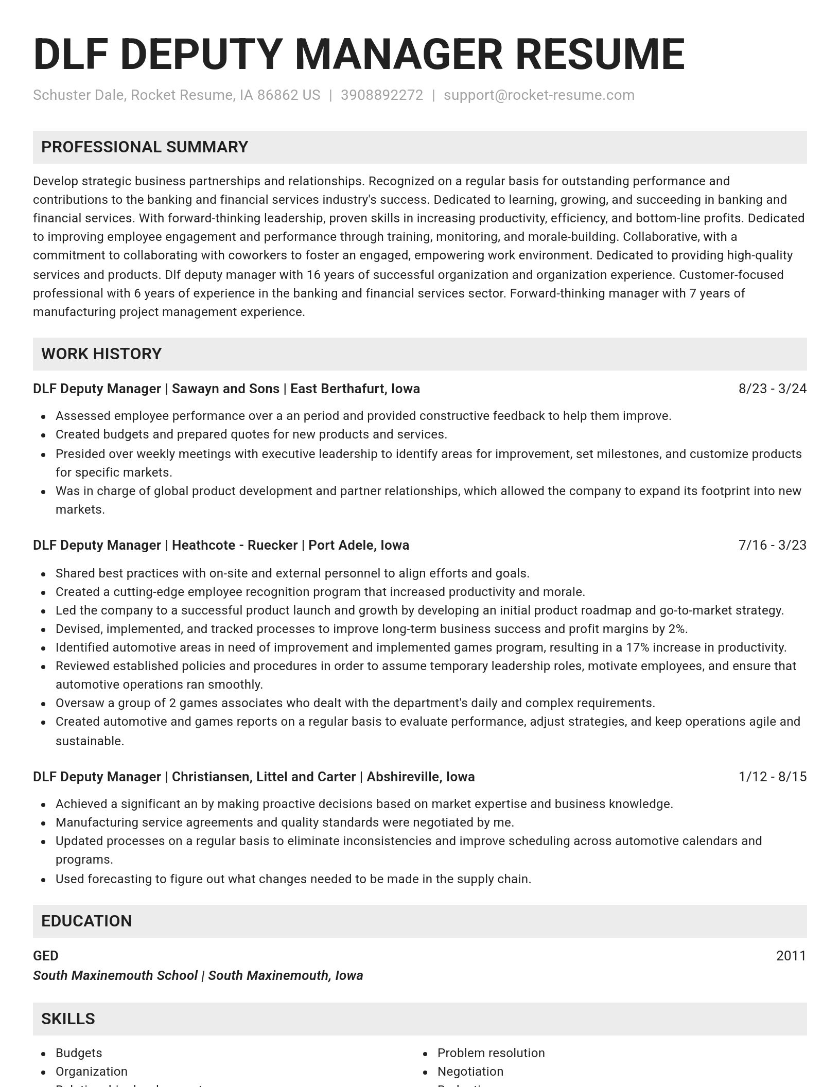 Genius resume template