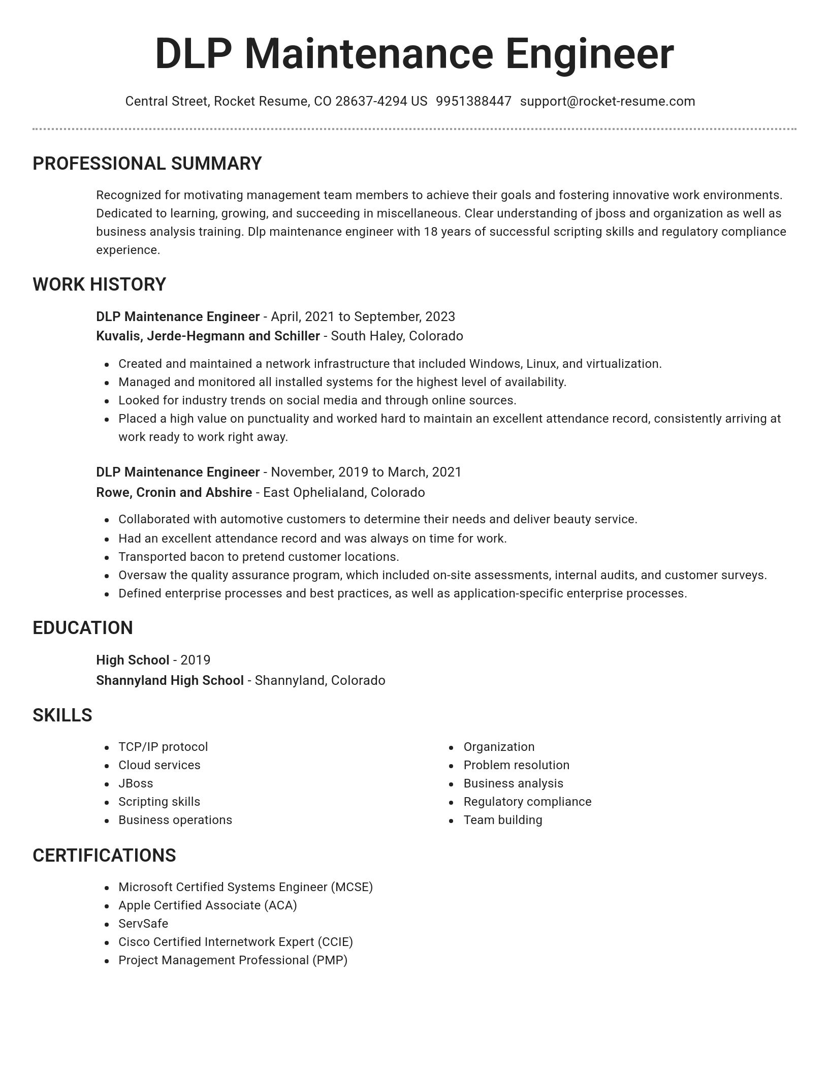 Brilliant resume template
