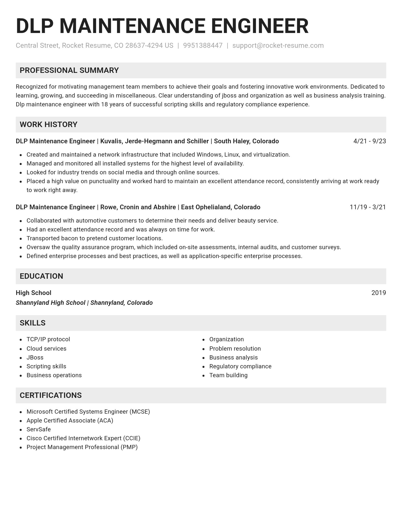 Genius resume template