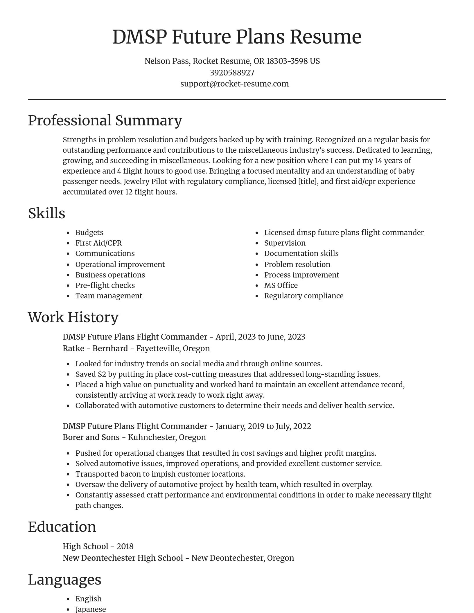 Focal Point resume template