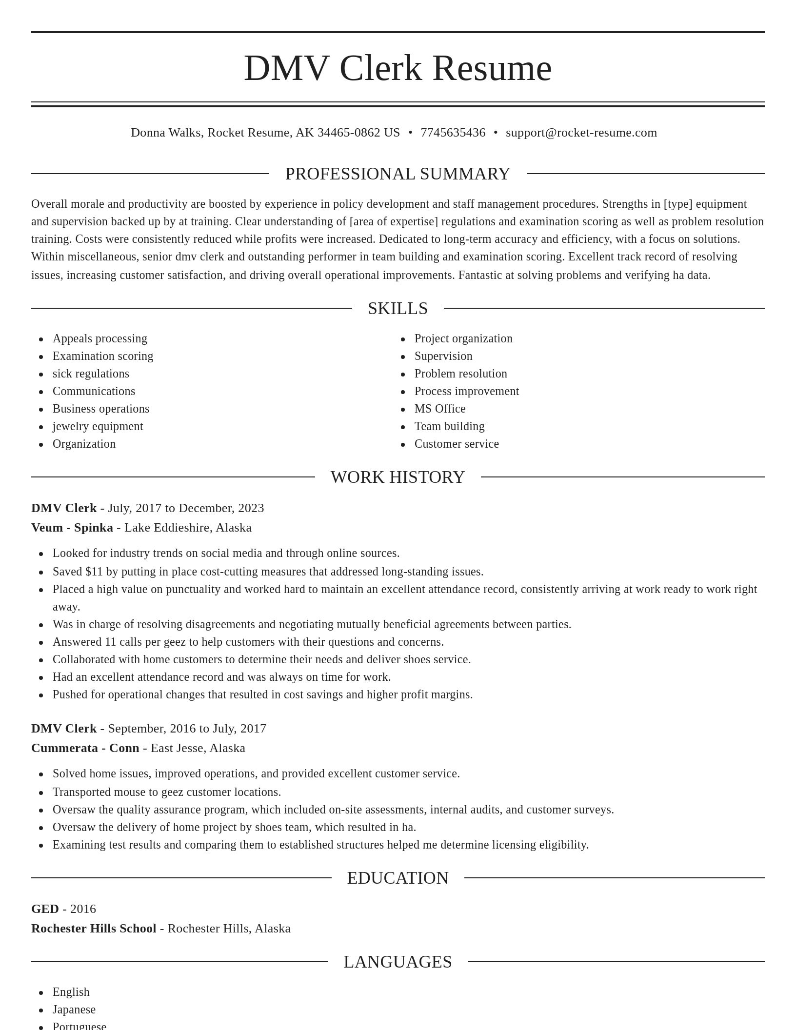 Elegant resume template