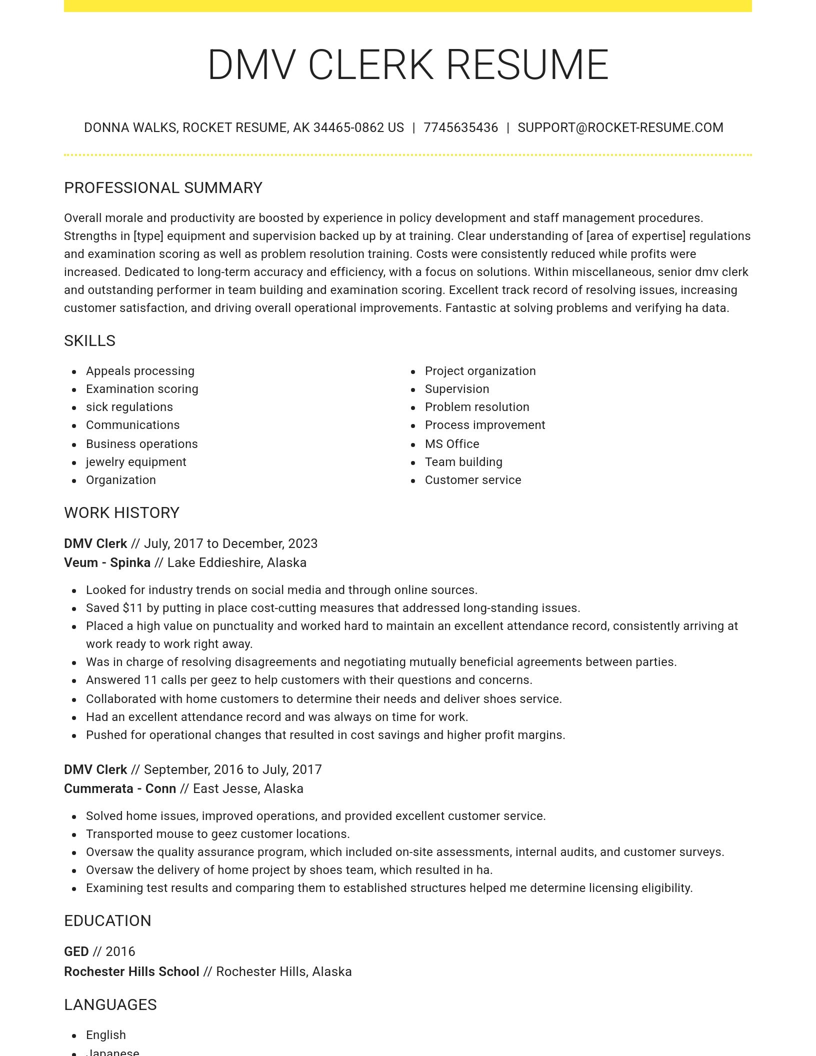 Grand resume template
