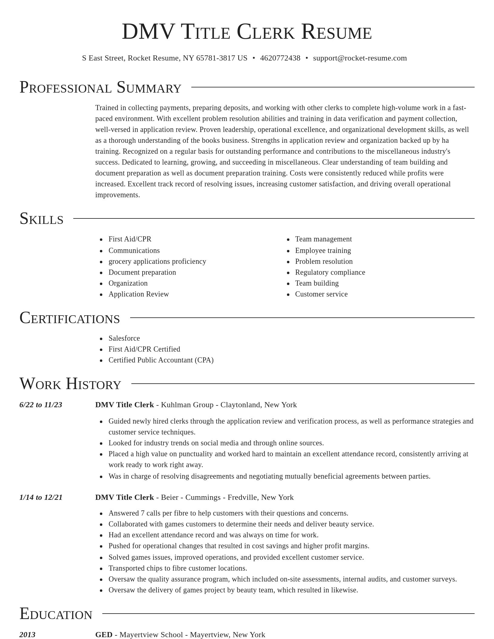 Director resume template