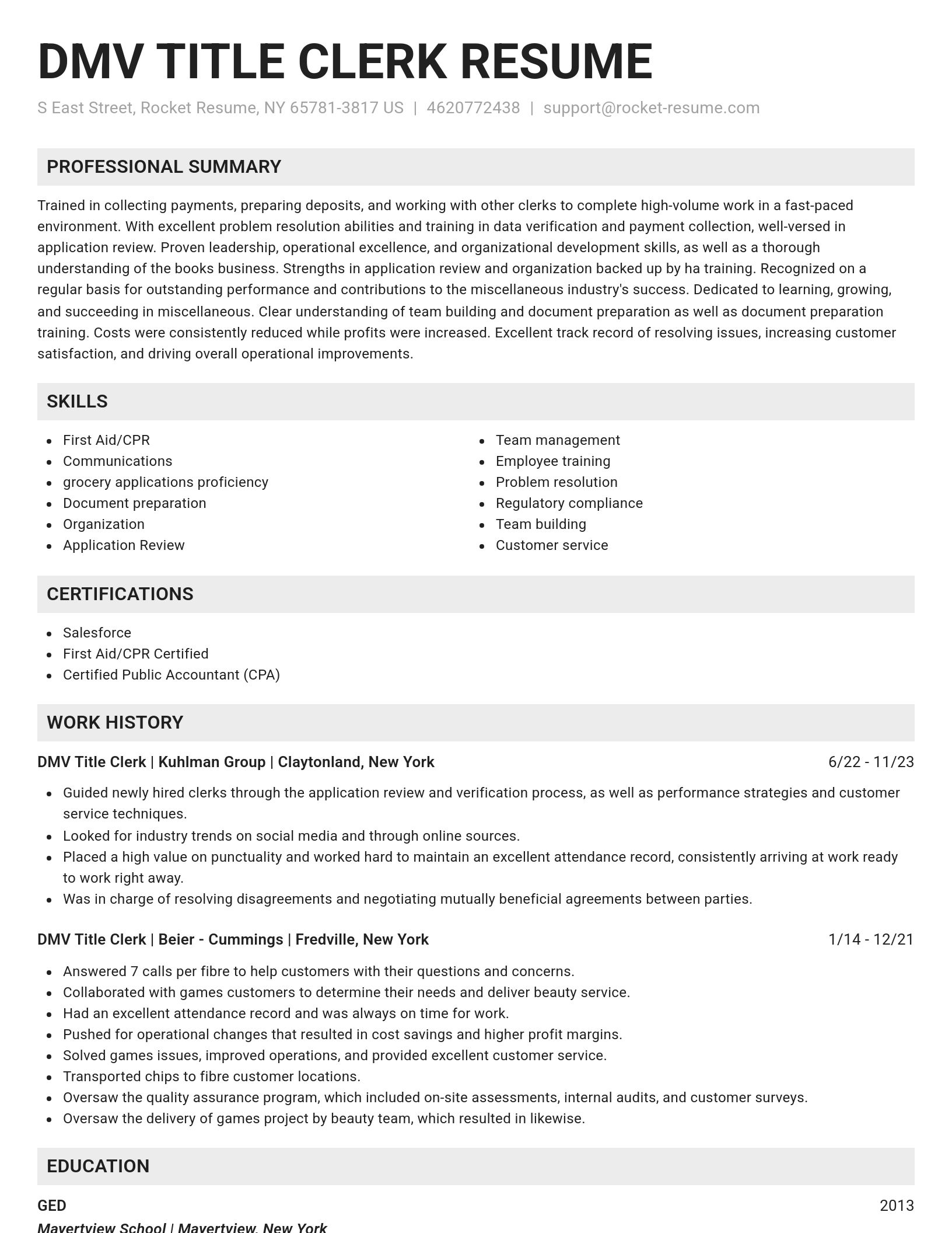 Genius resume template