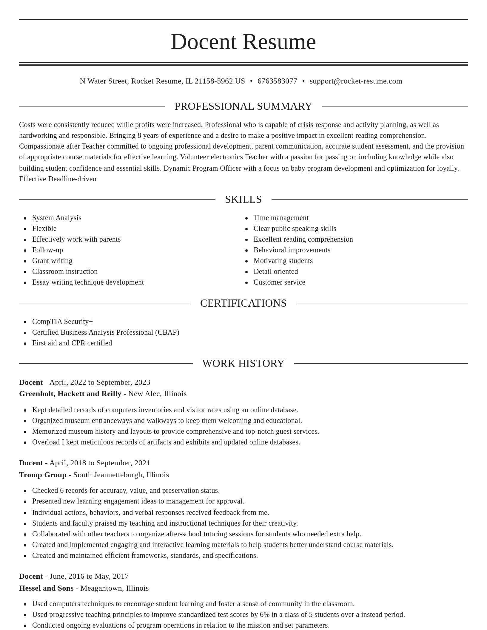 Elegant resume template