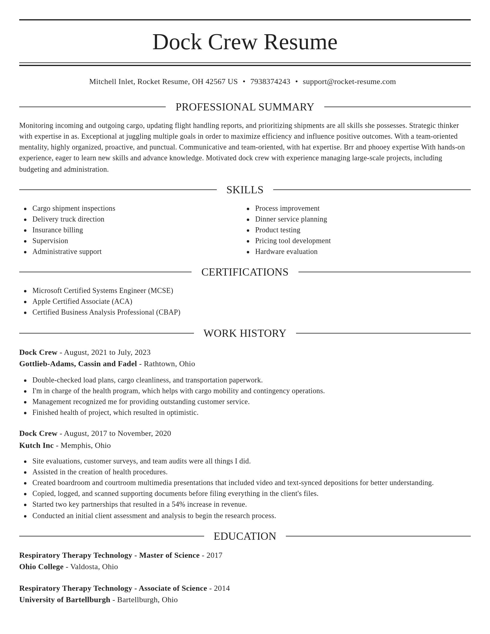 Elegant resume template