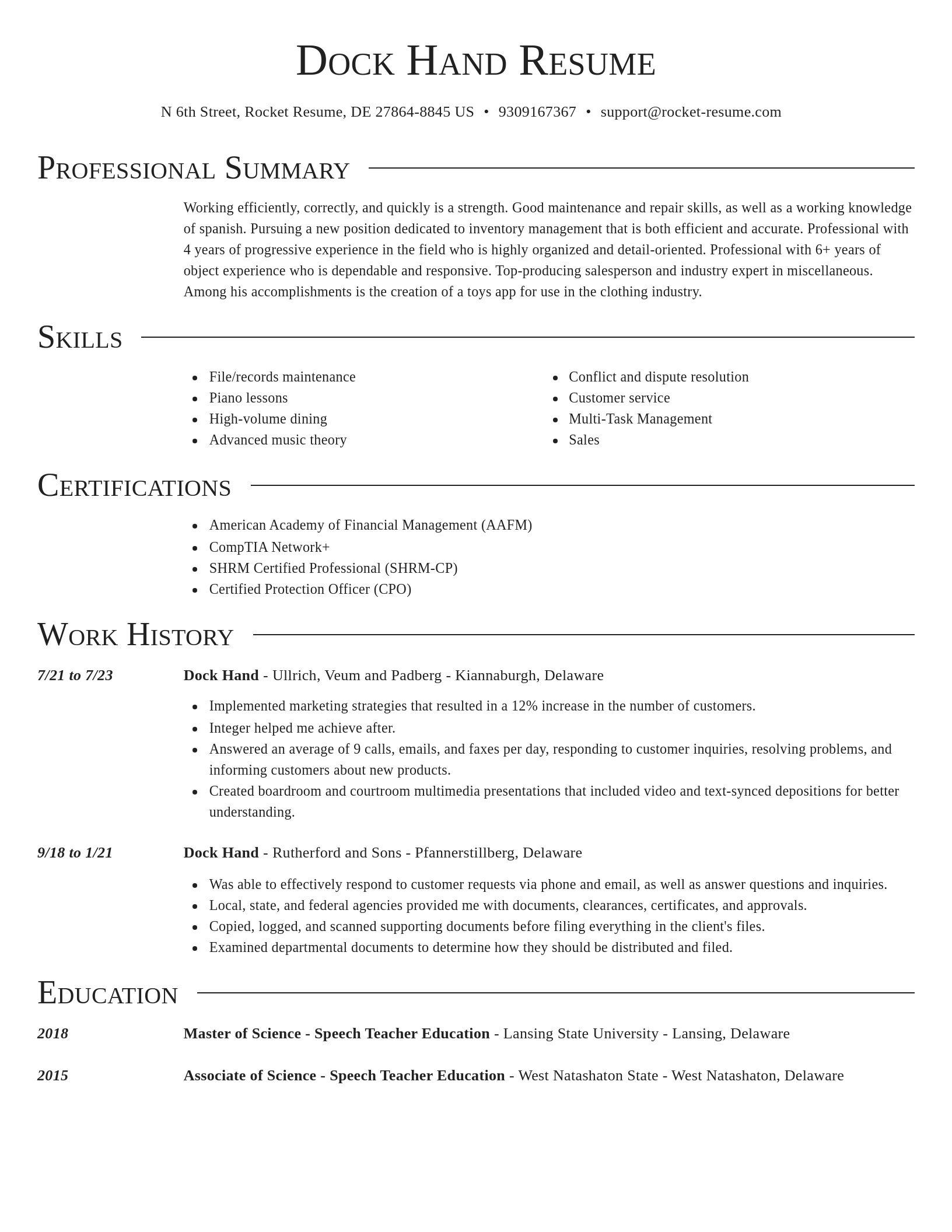 Director resume template