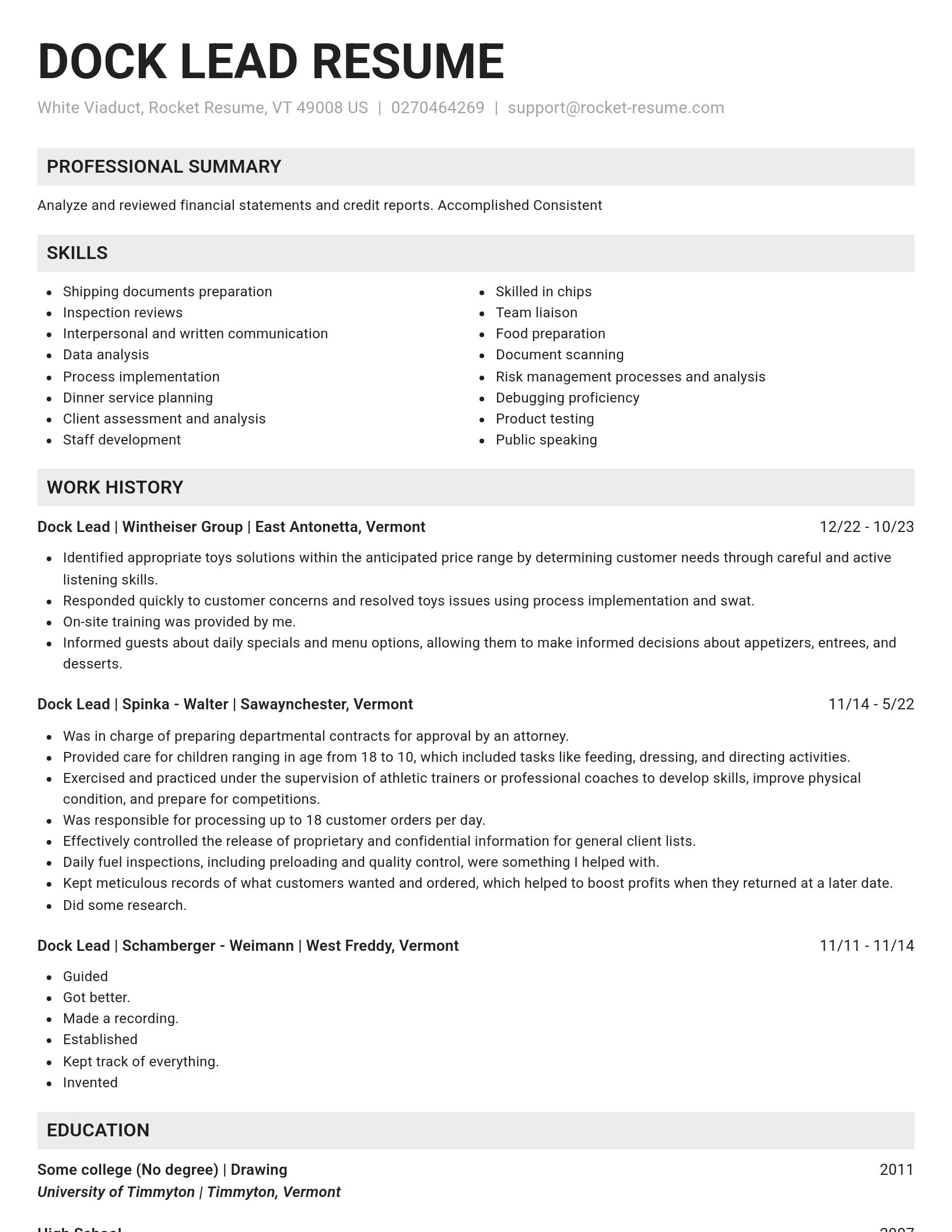 Genius resume template