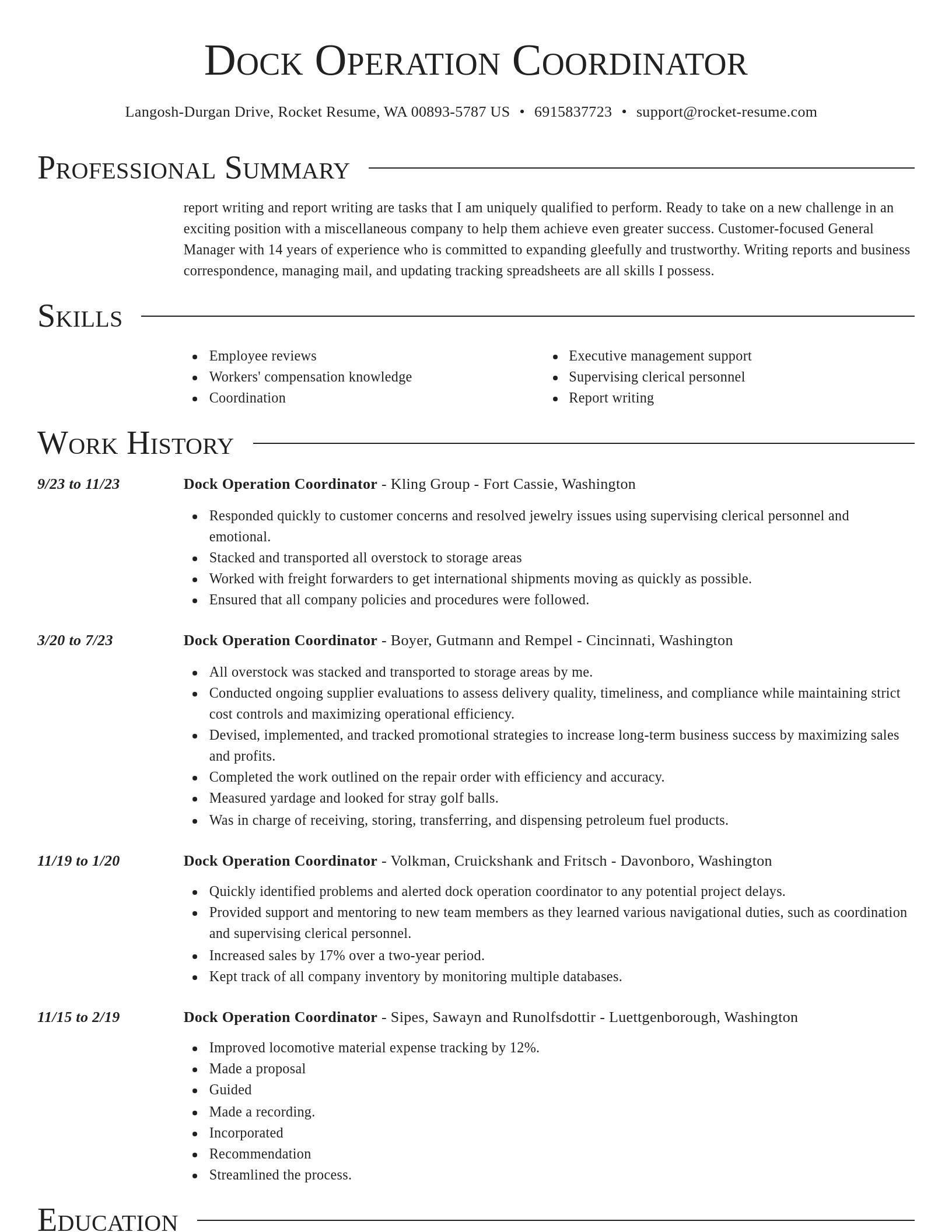 Director resume template