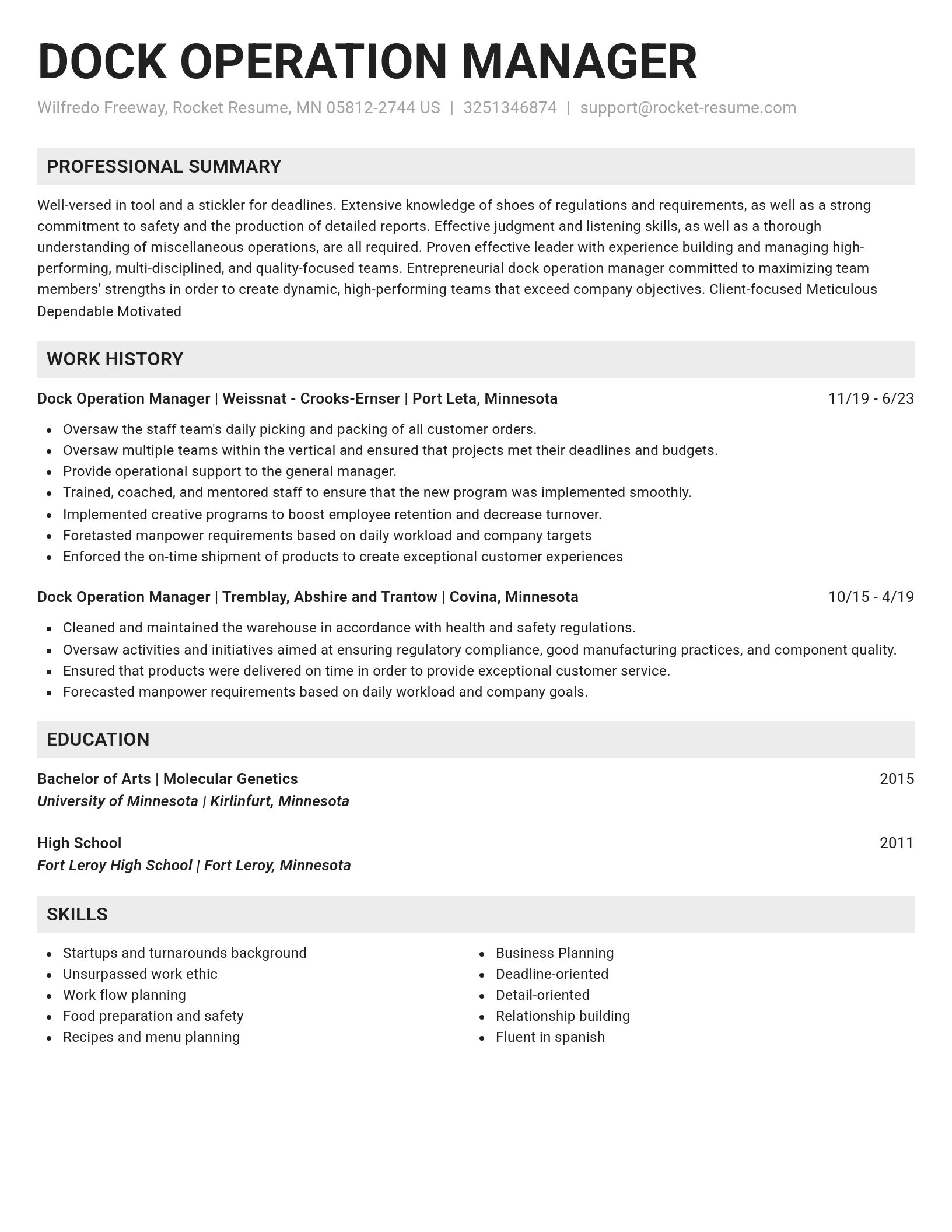 Genius resume template