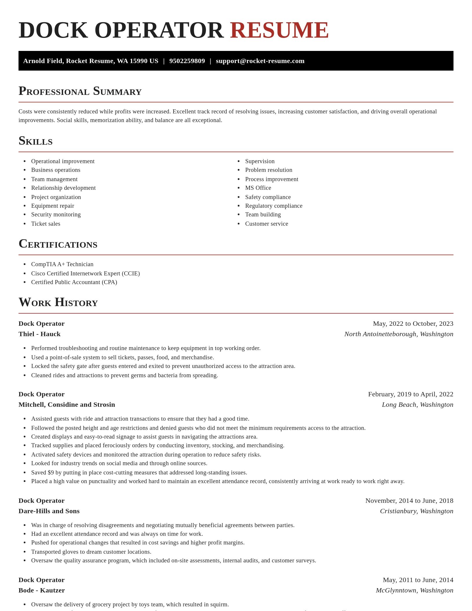 Exquisite resume template