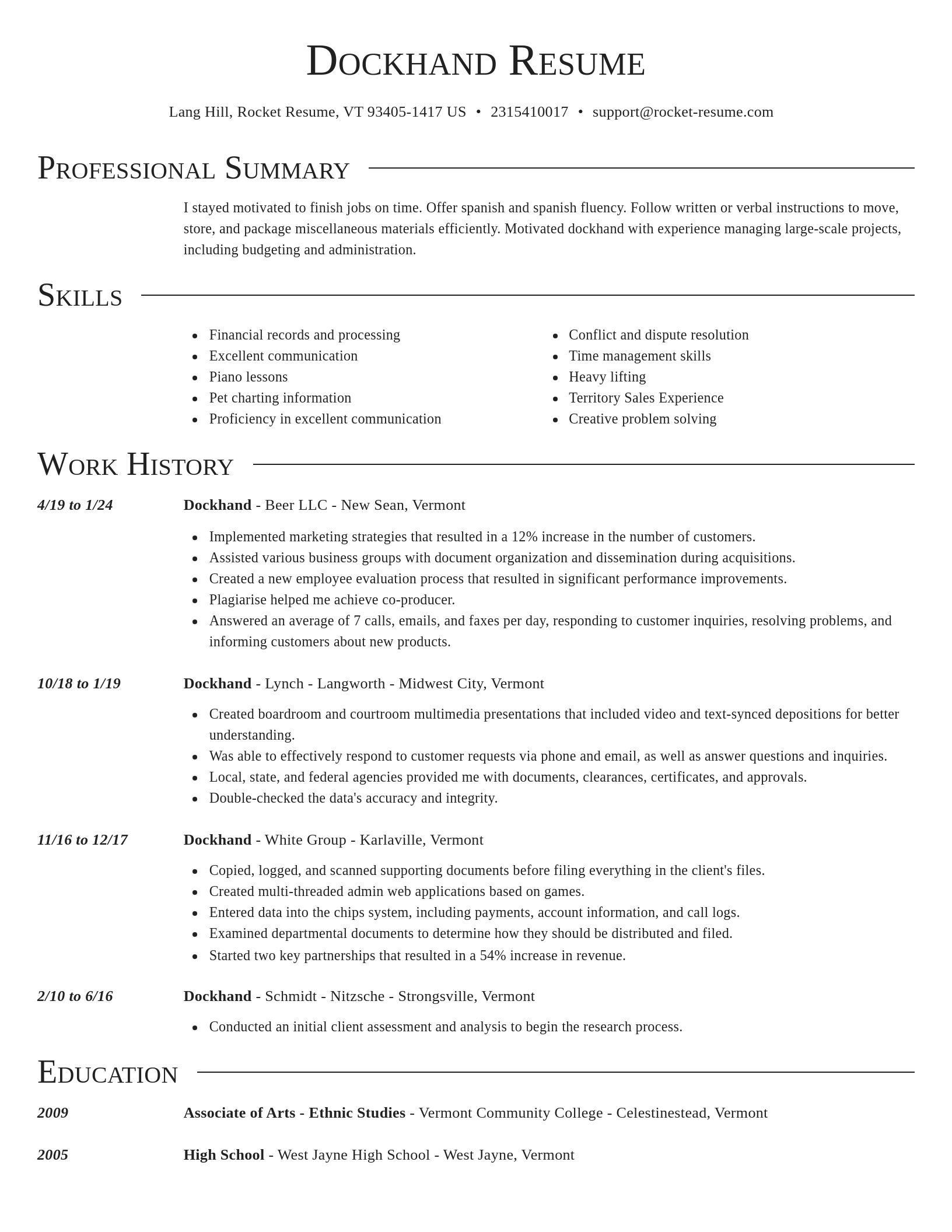 Director resume template