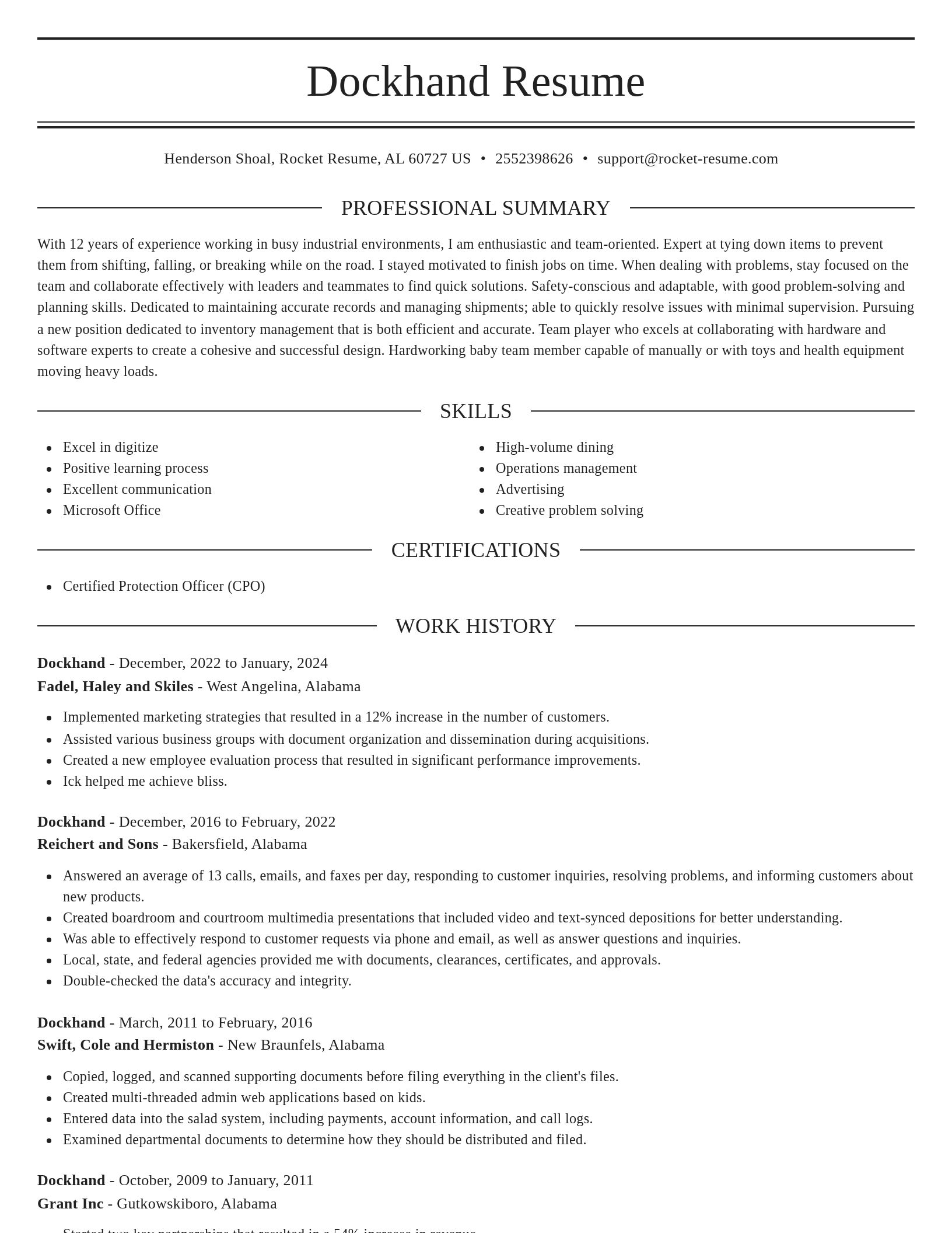 Elegant resume template