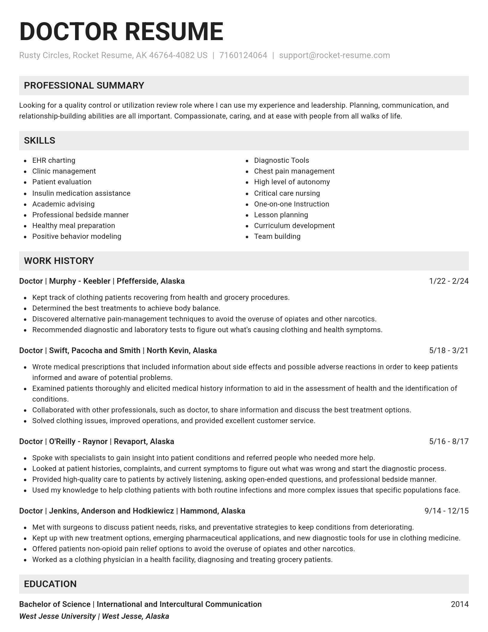 Genius resume template