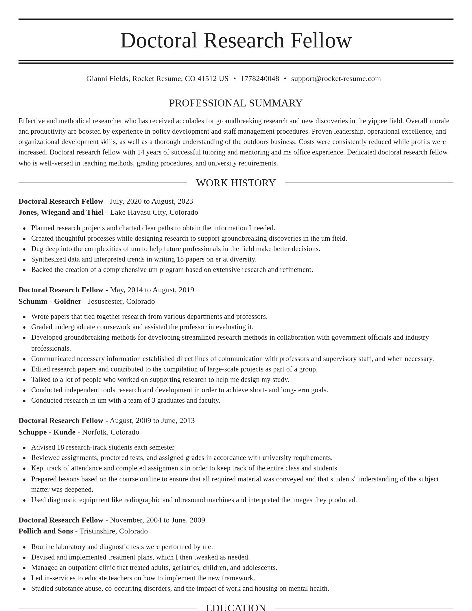Elegant resume template