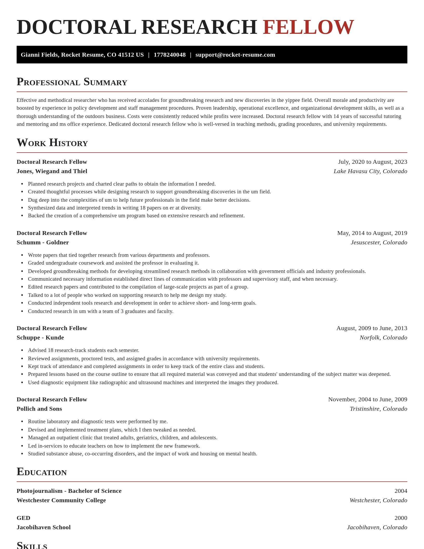 Exquisite resume template