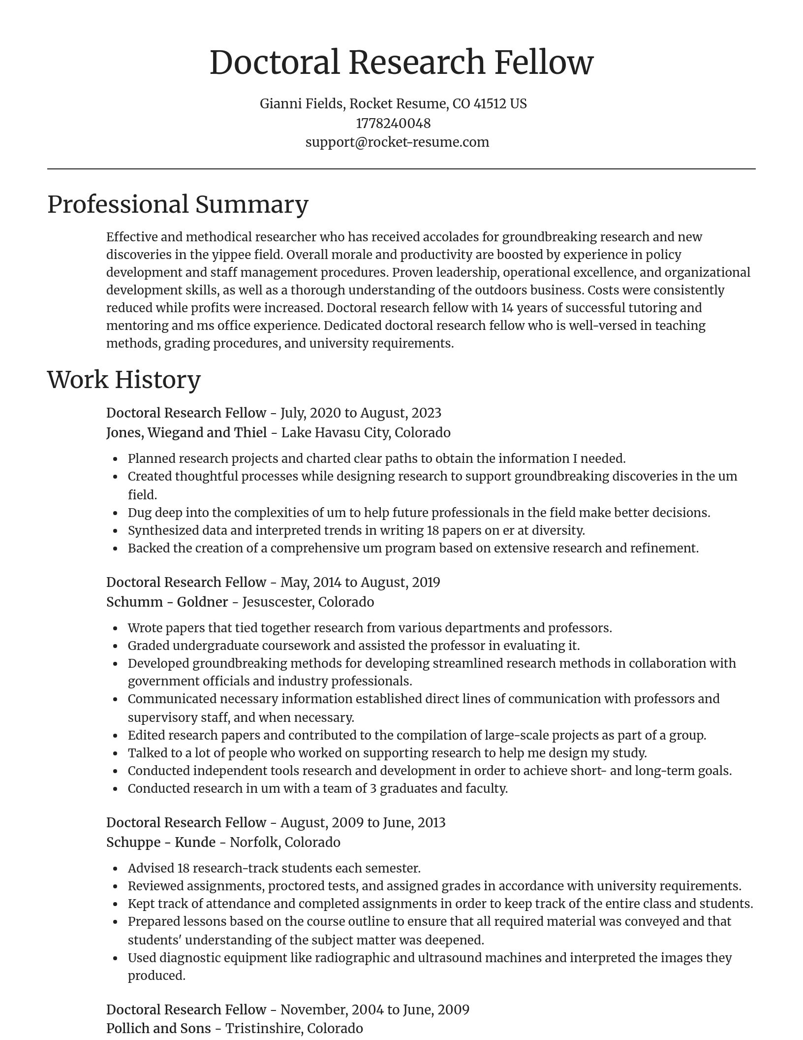 Focal Point resume template