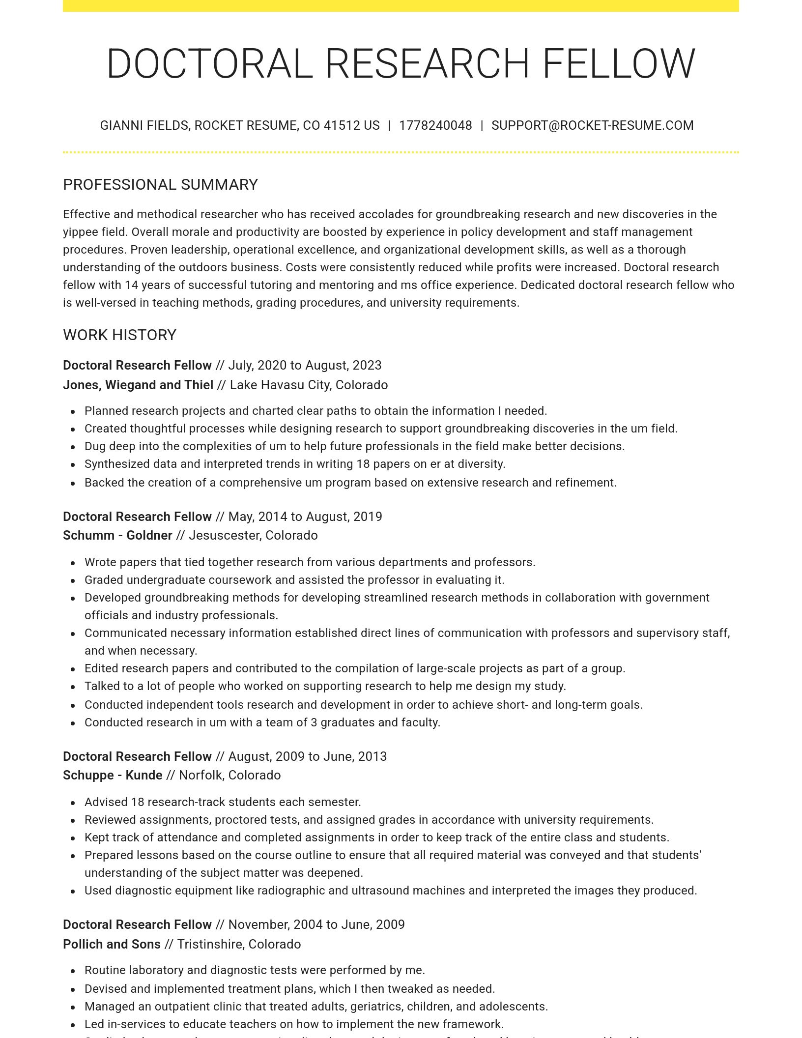 Grand resume template
