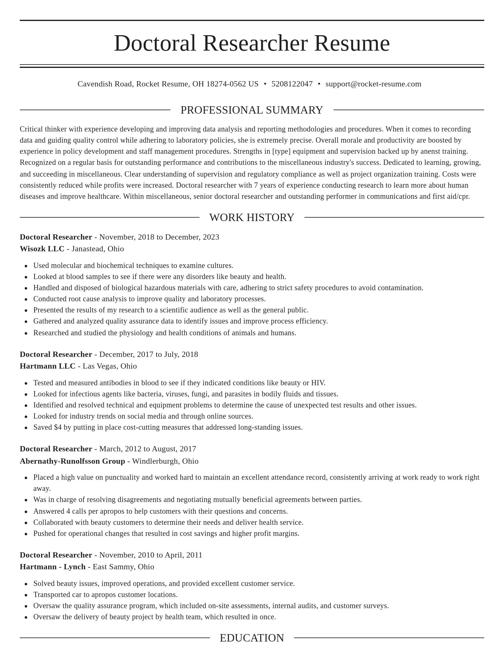 Elegant resume template