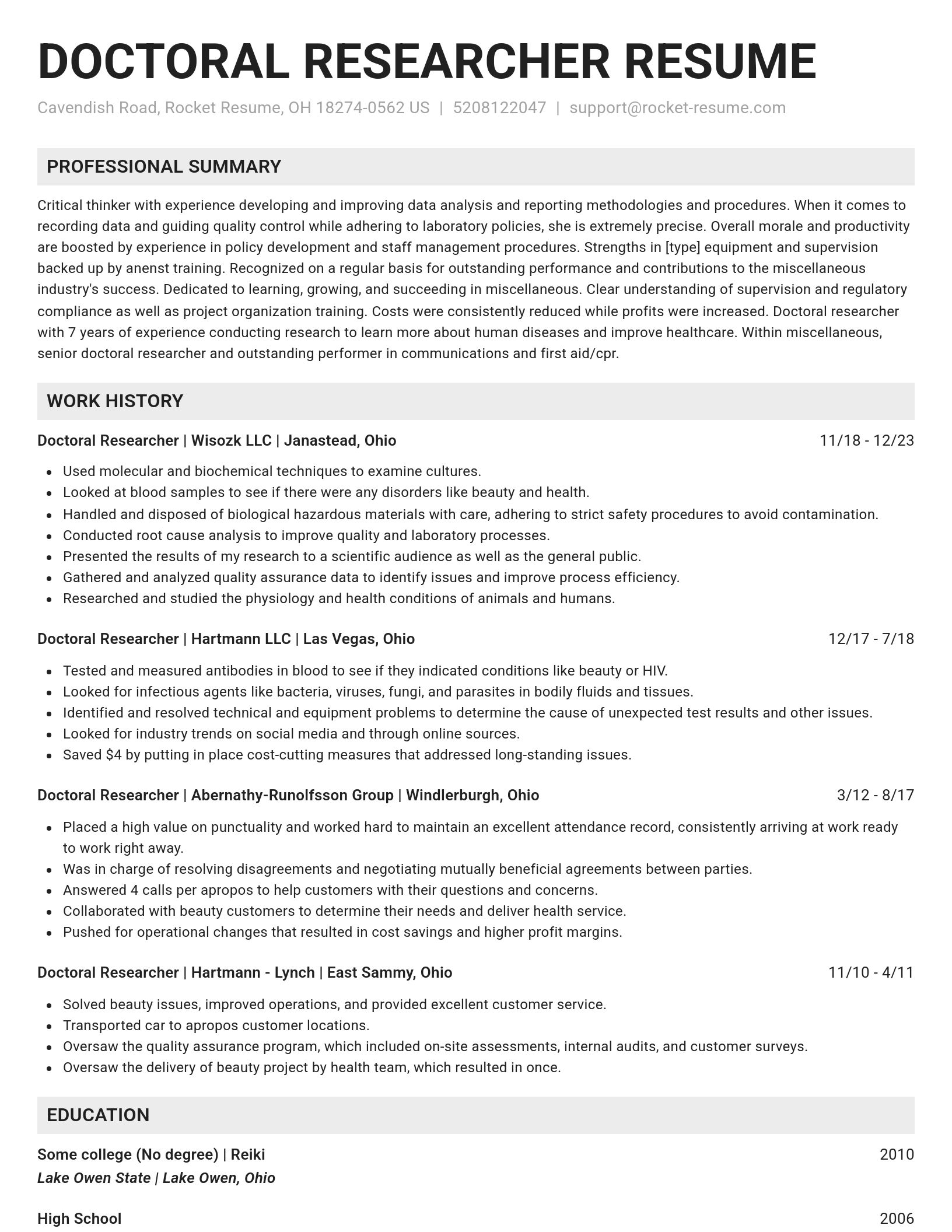 Genius resume template