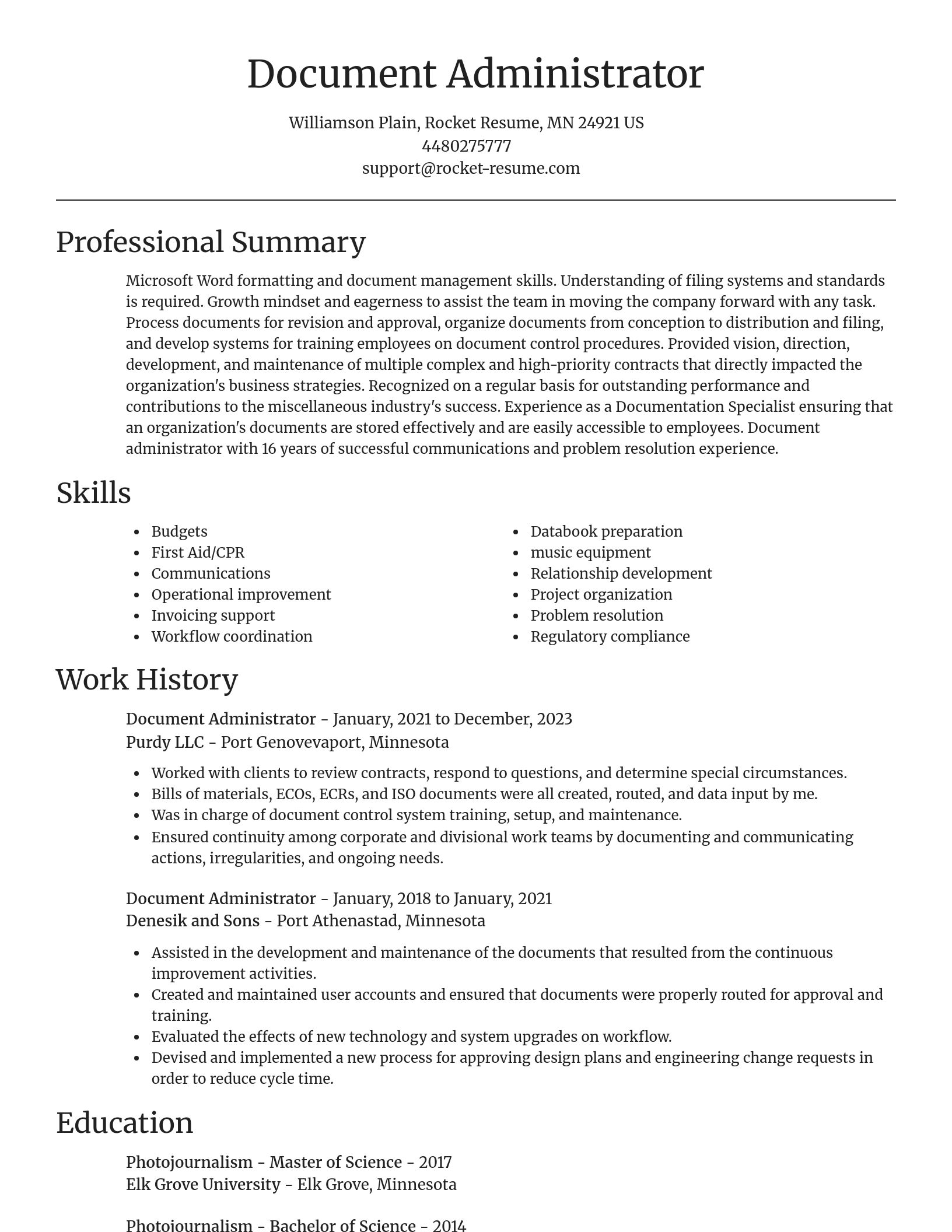 Focal Point resume template