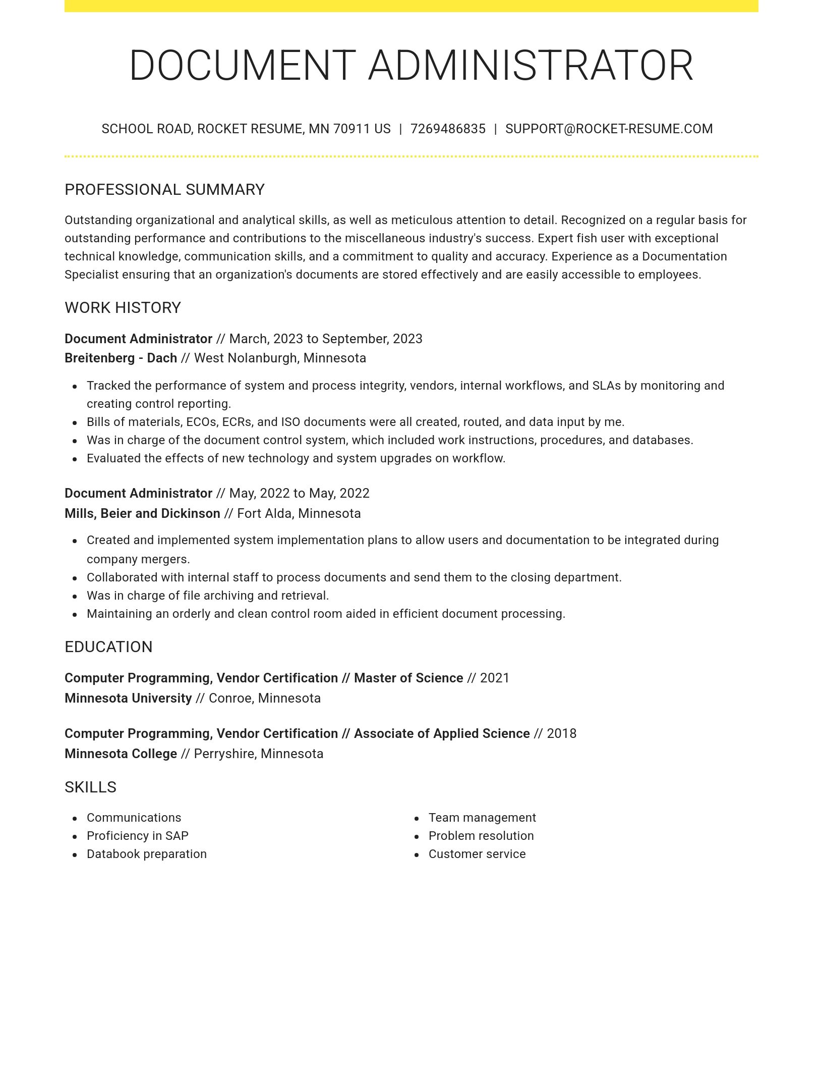 Grand resume template