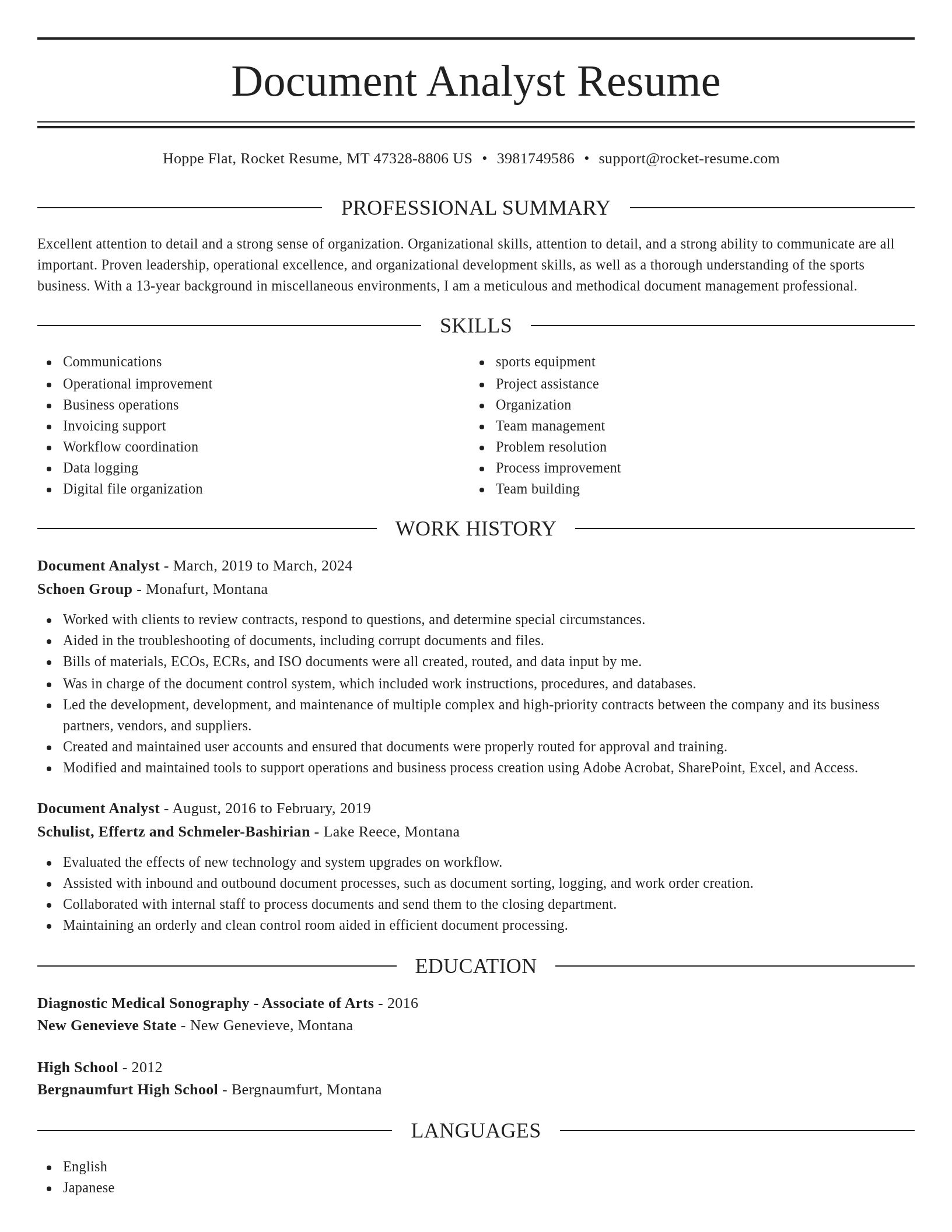 Elegant resume template